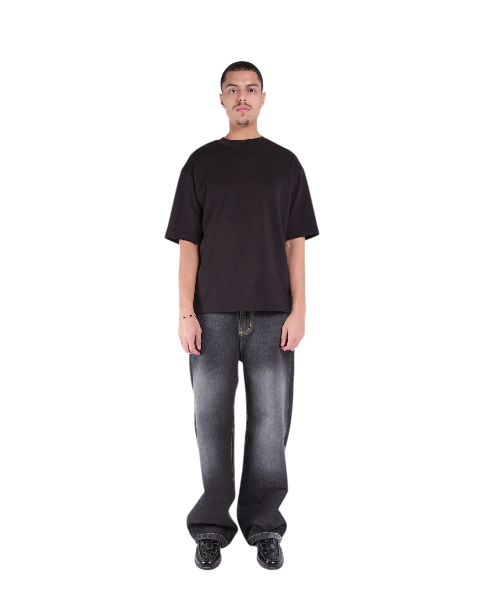 BAGGY-FIT SIGNATURE-BLACK JEANS