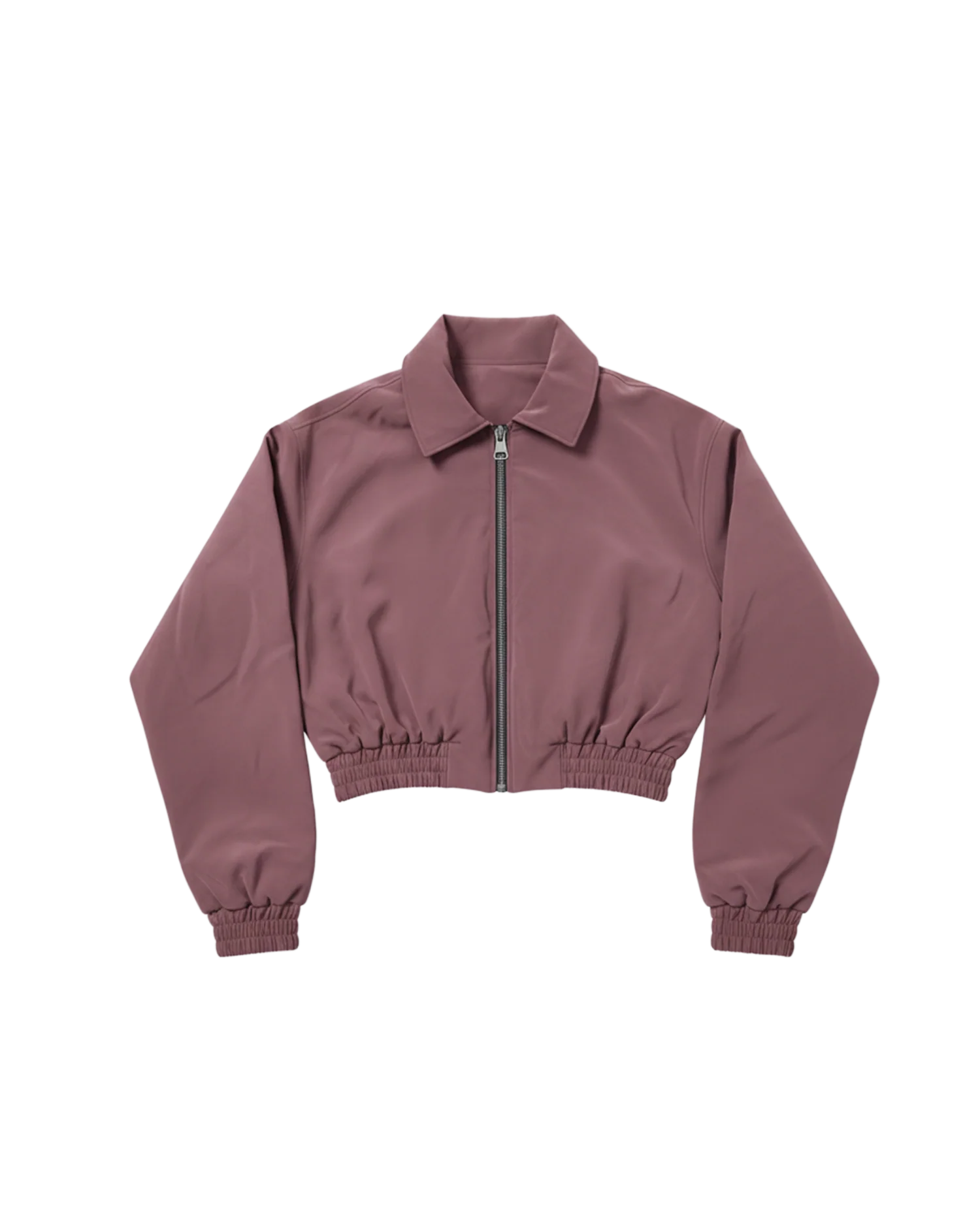 Burgandy Cropped Leather Jacket
