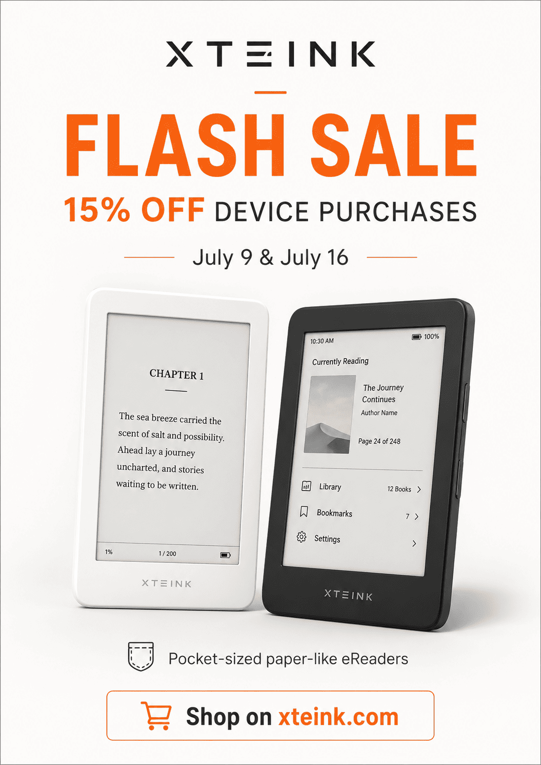 Xteink flash sale — 15% off X3 and X4