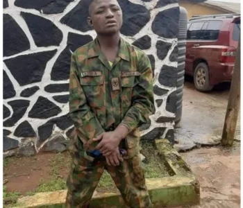 Ogun: Notorious kidnapper arrested while impersonating soldier with stolen uniform
