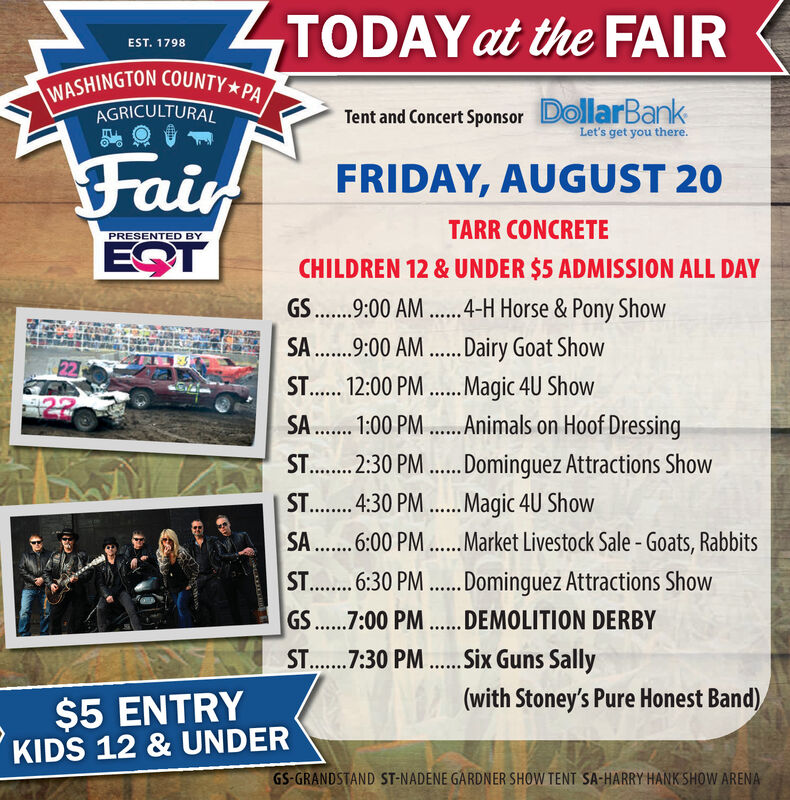 FRIDAY, AUGUST 20, 2021 Ad Washington County Agricultural Fair