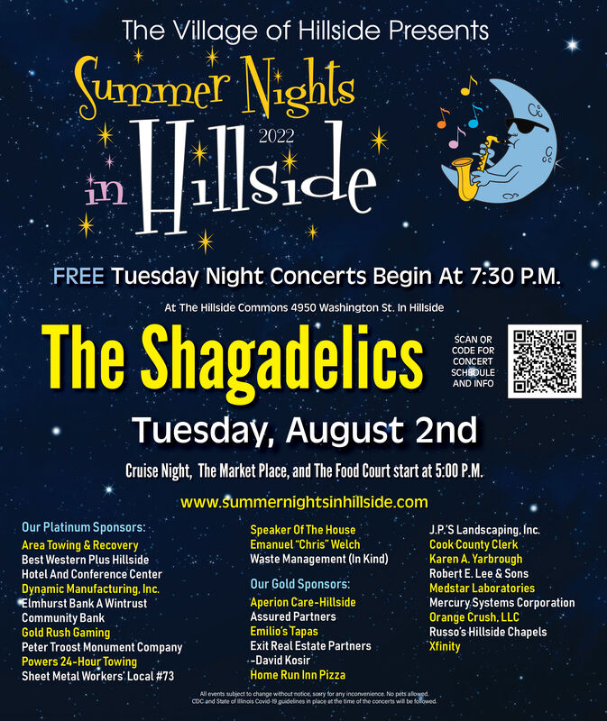 WEDNESDAY, JULY 27, 2022 Ad Village of Hillside Summer Nights in