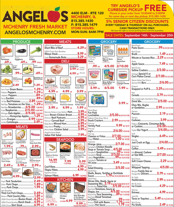 FRIDAY, SEPTEMBER 16, 2022 Ad - Angelo's Fresh Market - McHenry ...
