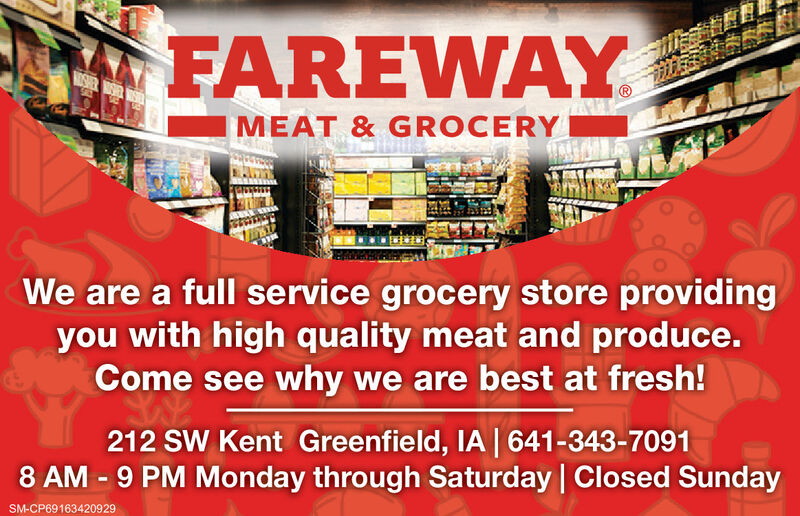 SATURDAY, SEPTEMBER 30, 2023 Ad Fareway Meat & Grocery Greenfield