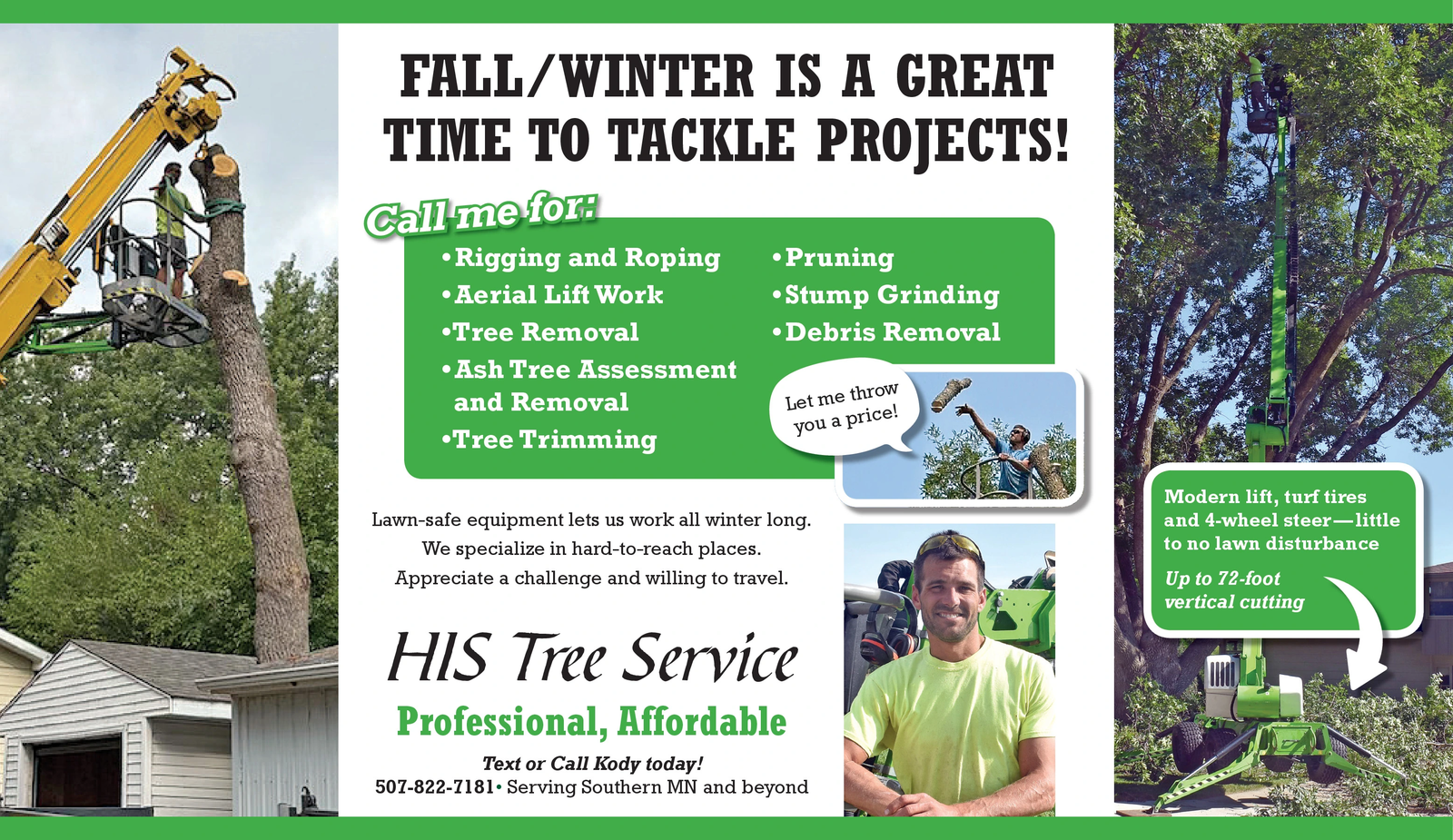 Fall Tree Work Ad THURSDAY, SEPTEMBER 25, 2025 Ad - HIS Tree Service - Cottonwood County ...