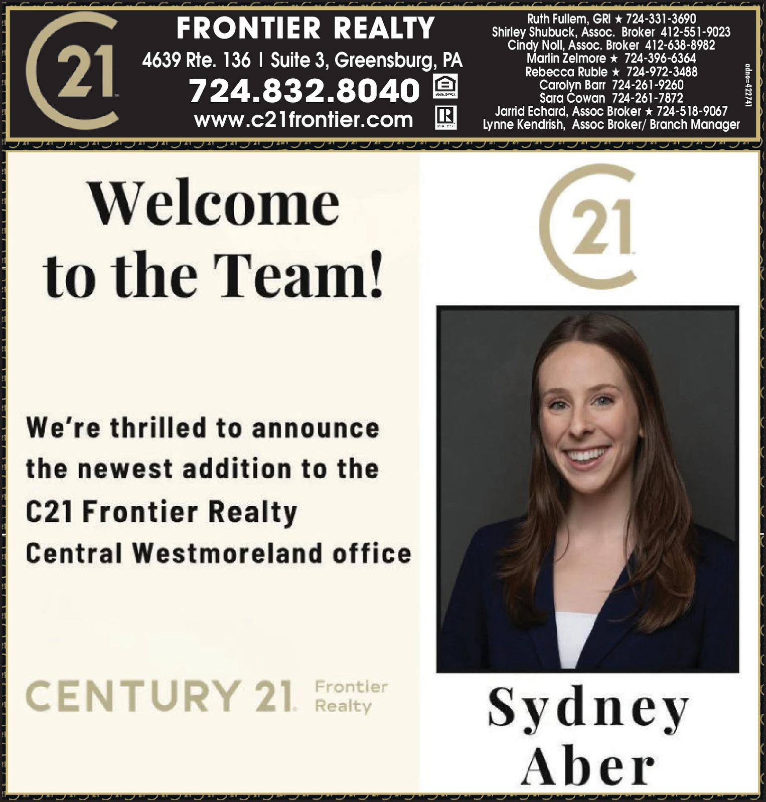 SUNDAY, OCTOBER 4, 2026 Ad - Century 21 Frontier Realty - Greensburg - Tribune-Review