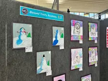 Dozens of works by student artists on display at The Block Northway in Ross