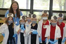 Paging future doctors: Kindergartners at Aspinwall school perform surgery on broken letters while mastering their ABCs