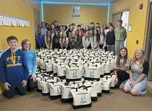 Penn Middle donates 175 tote bags to local cancer patients