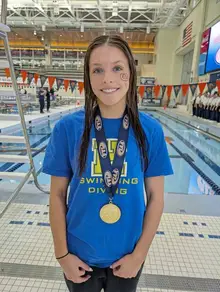 Hampton’s Gabriella Elk successfully defends PIAA Class 2A diving title