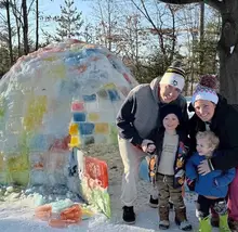 McCandless family turns snow event into teaching moment for young sons with DIY igloo