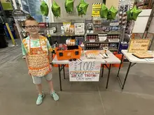 Richland boy battling brain cancer finishes 100th Kids Workshop project at Home Depot