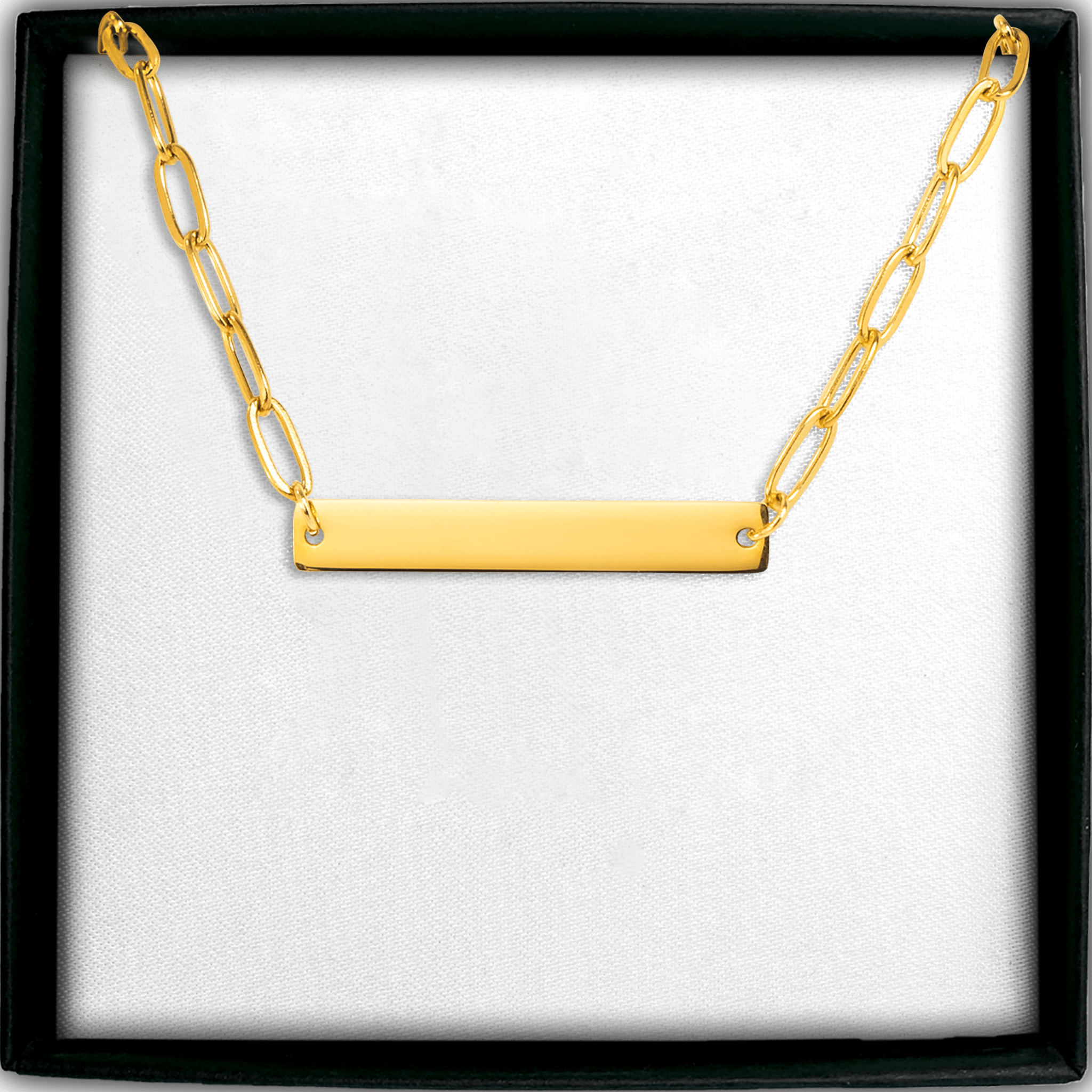 Paperclip Bar Necklace - print on demand necklace