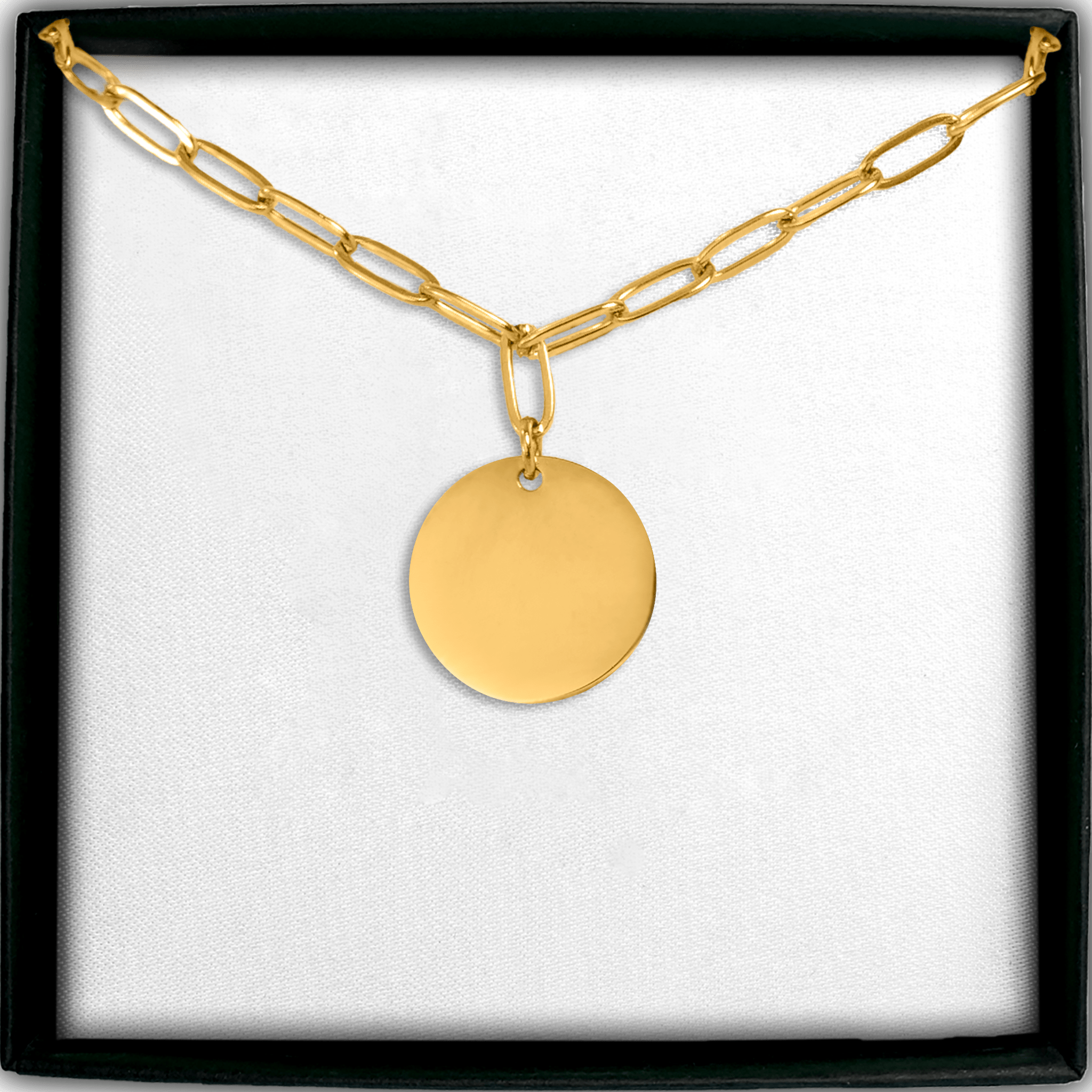 Paperclip Coin Necklace - print on demand necklace