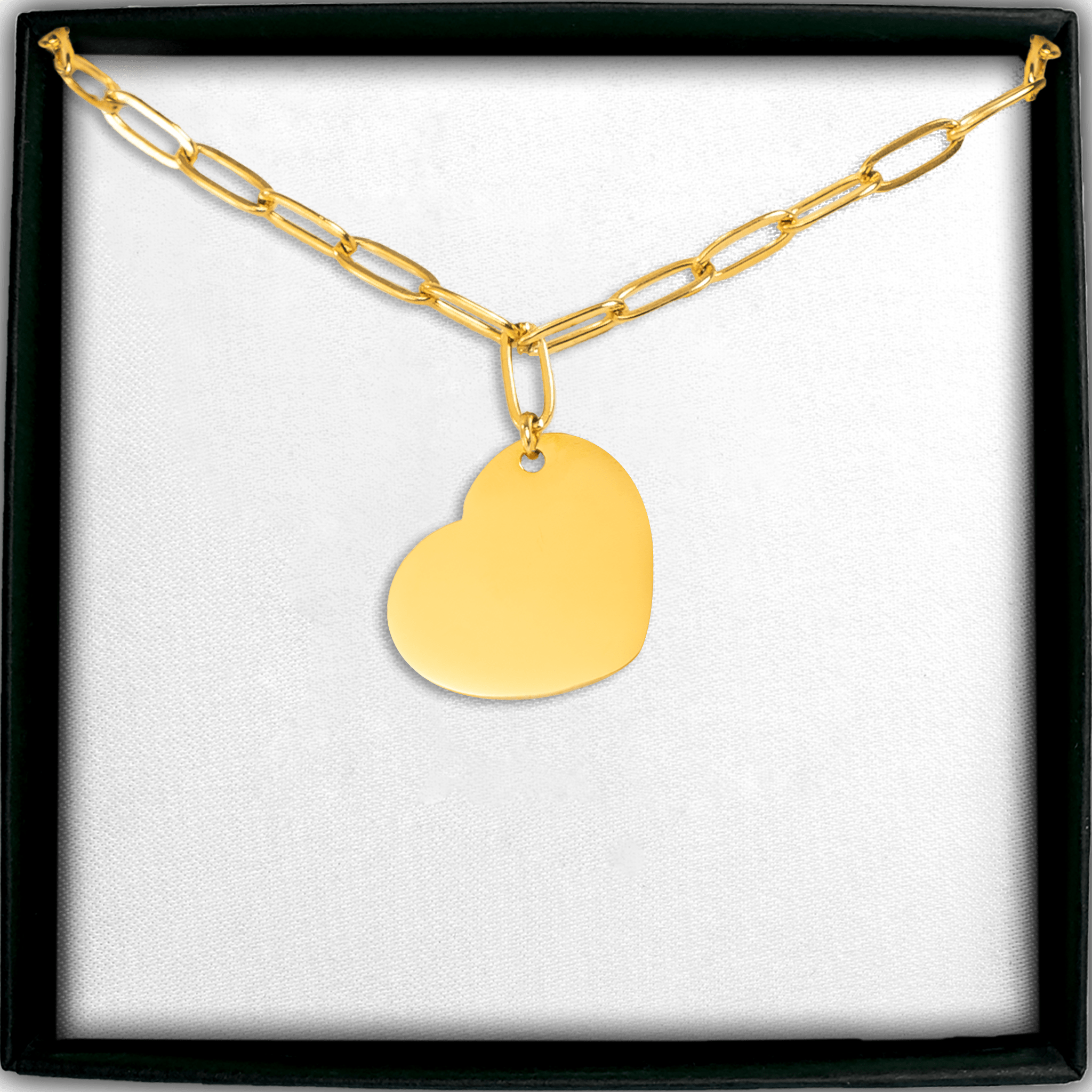 Paperclip Heart Necklace - print on demand necklace