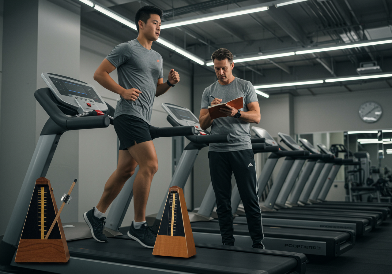 Baseline testing with metronome drills and zone-two pace