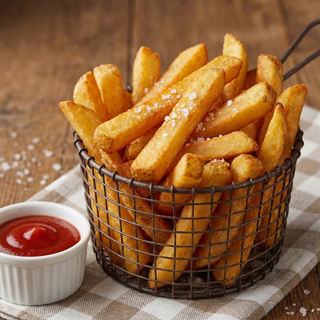 Salted French Fries with Sauce
