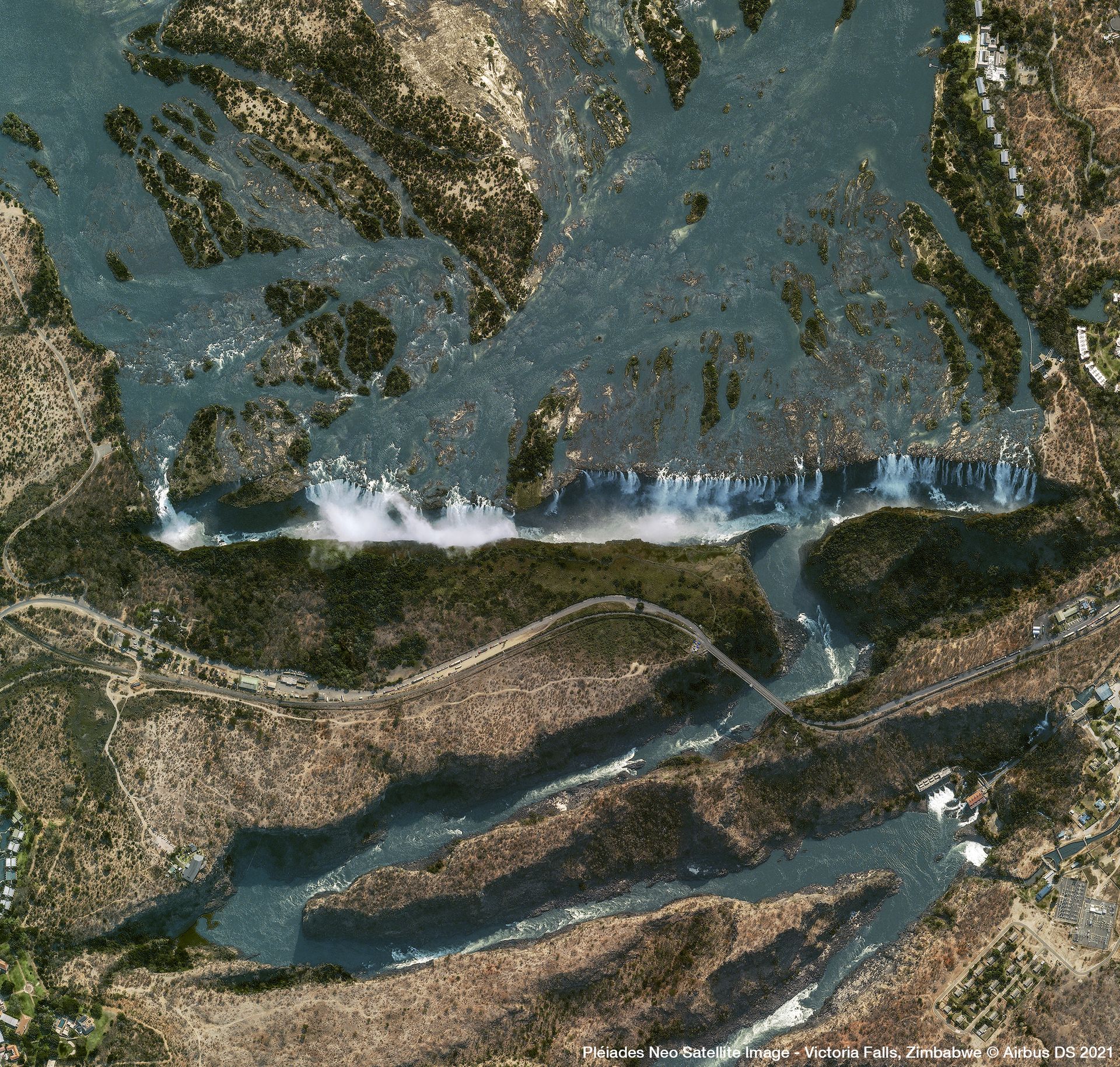 Victoria Falls, Zimbabwe Satellite image from Pléiades Neo thumbnail