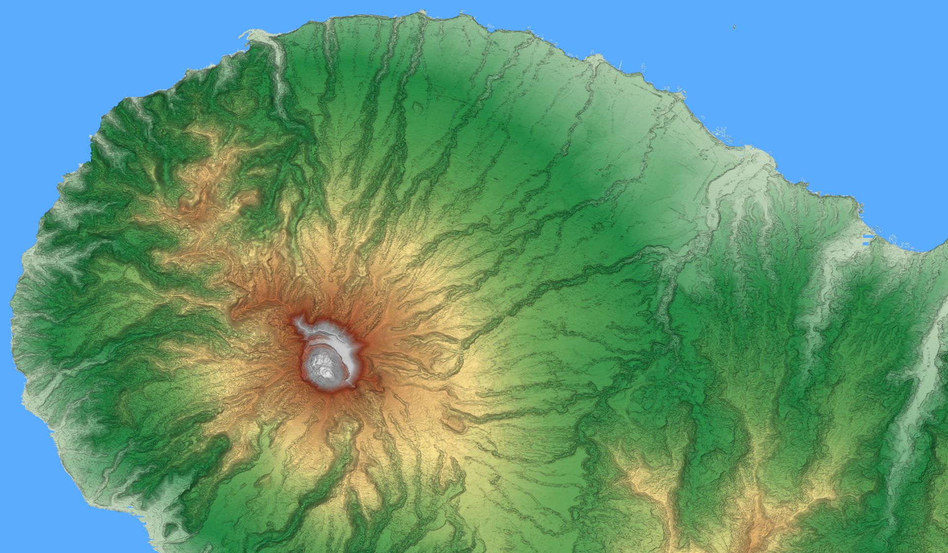 Mont Pelée, Martinique satellite image from WorldDEM™ Neo thumbnail