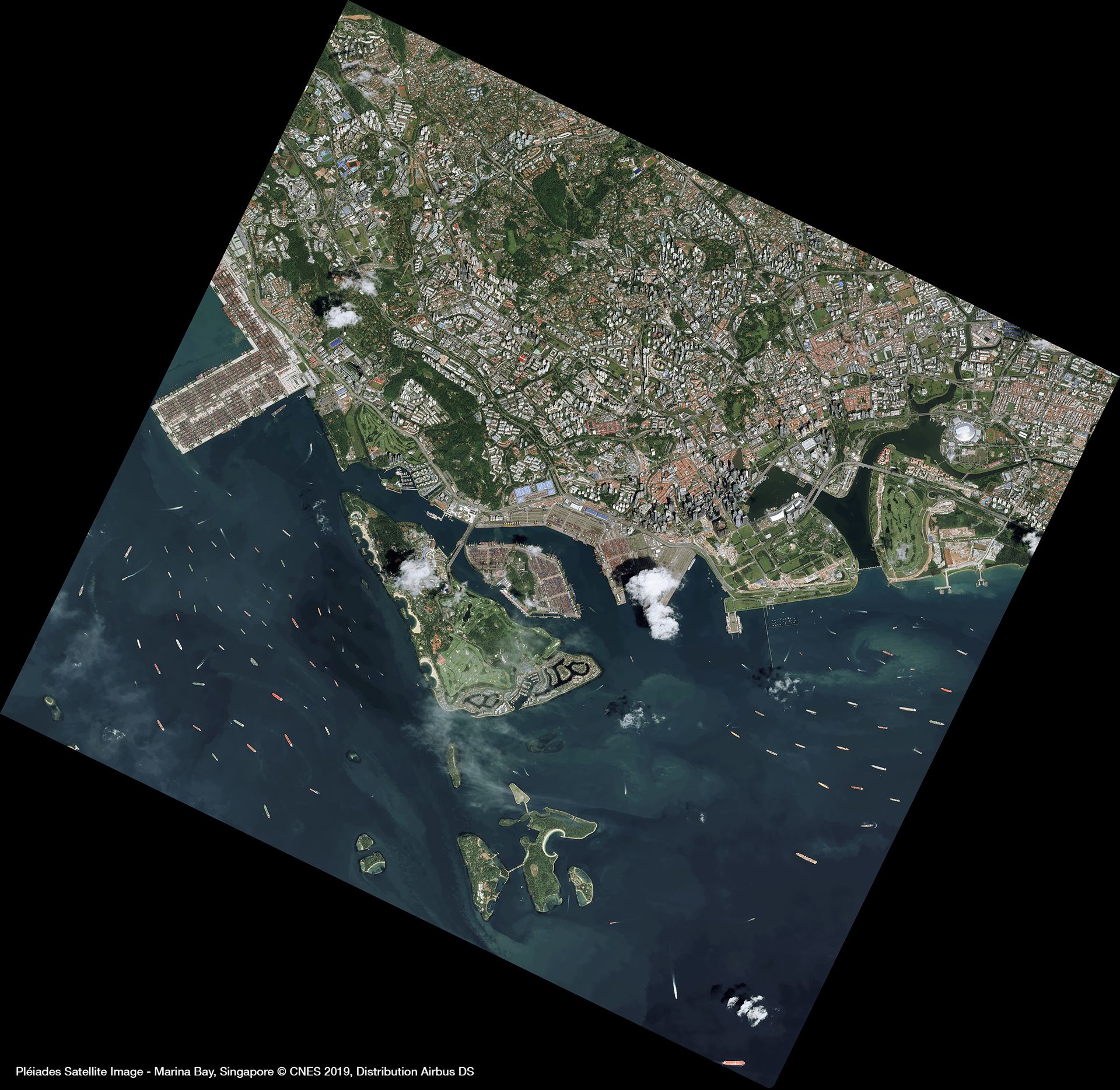 Marina Bay, Singapore Satellite image from Pléiades thumbnail