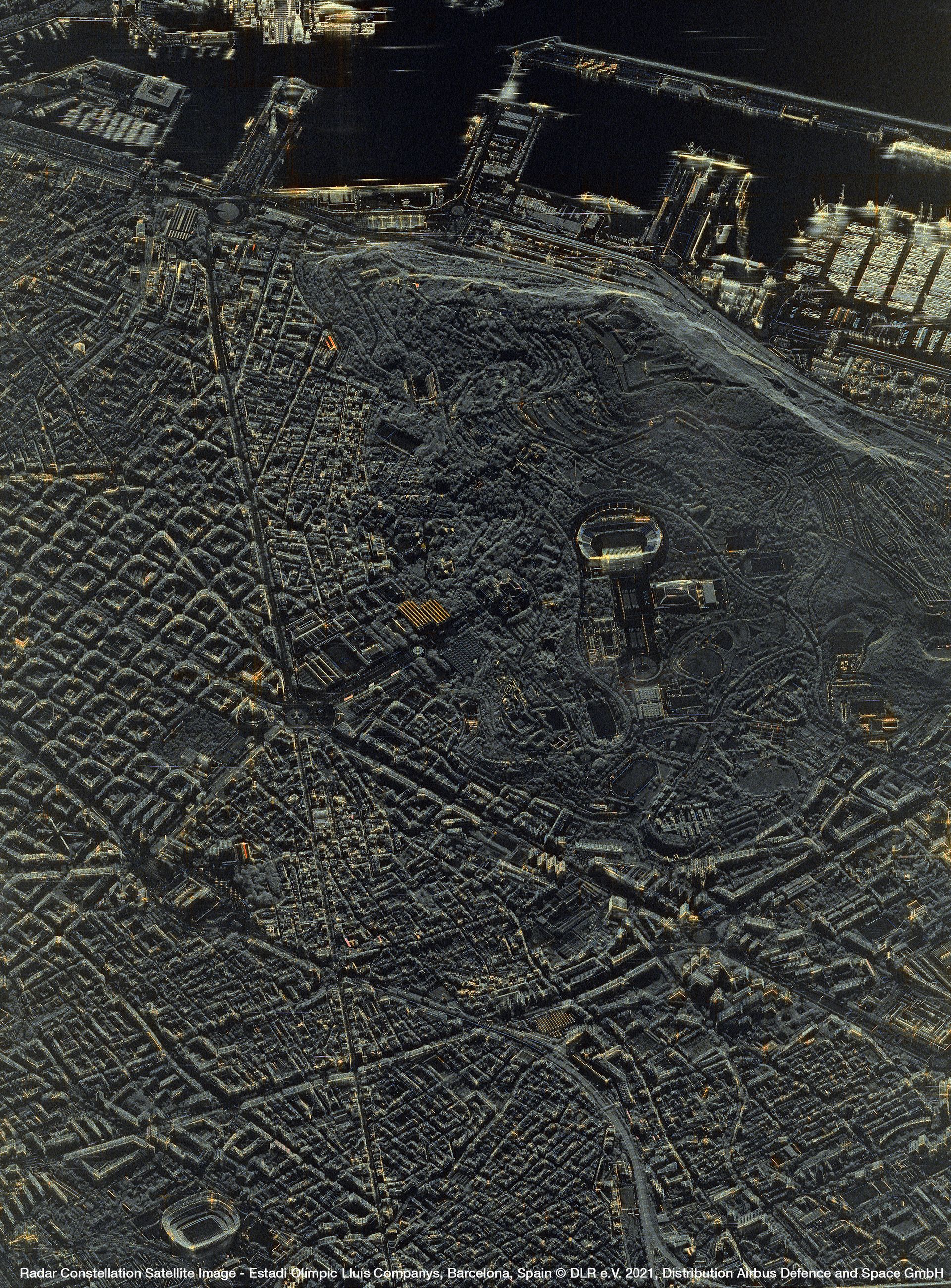 Estadi Olímpic Lluís Companys, Barcelona Satellite image from Radar Constellation thumbnail