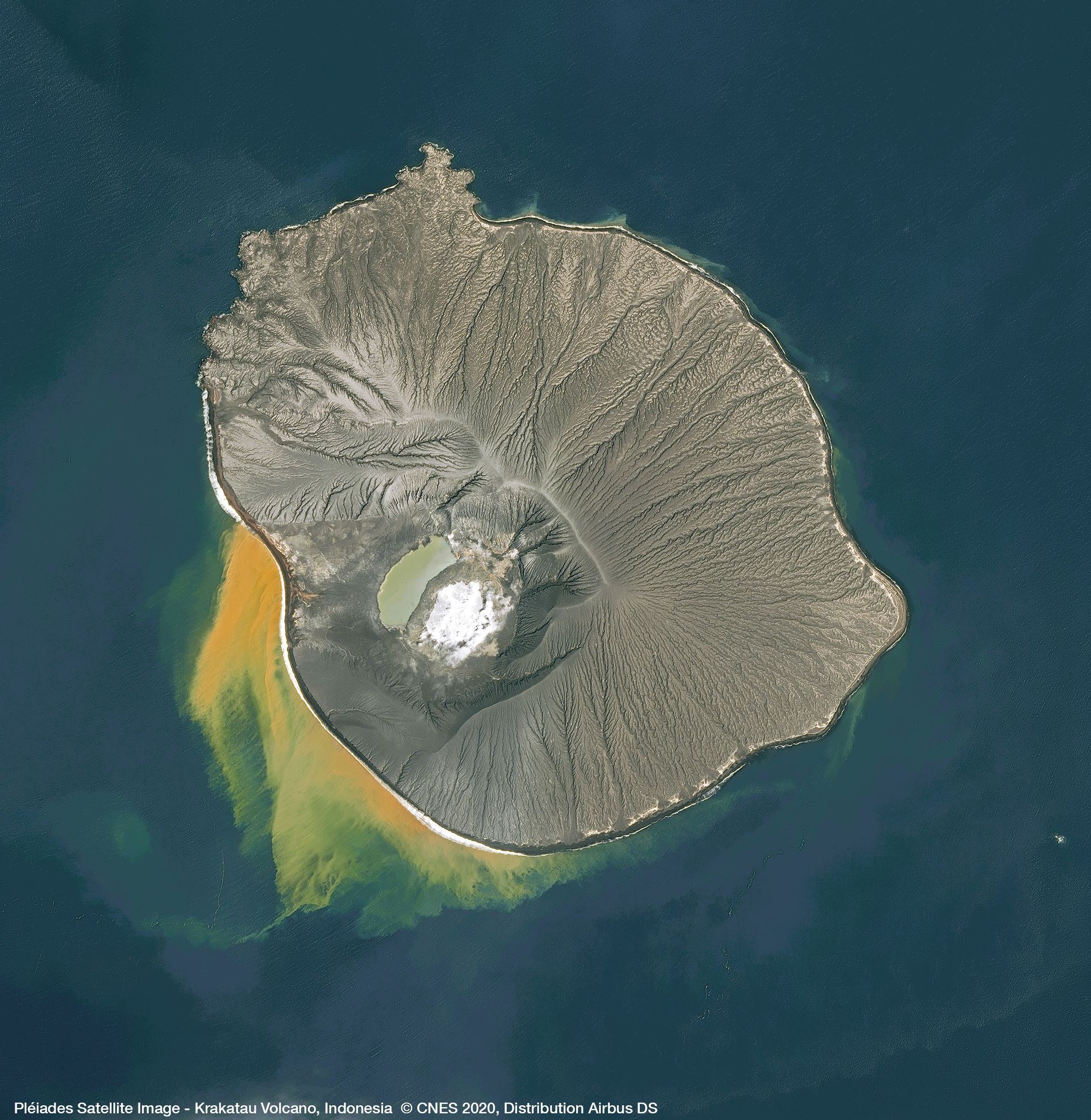 Krakatau Volcano, Indonesia Satellite image from Pléiades thumbnail