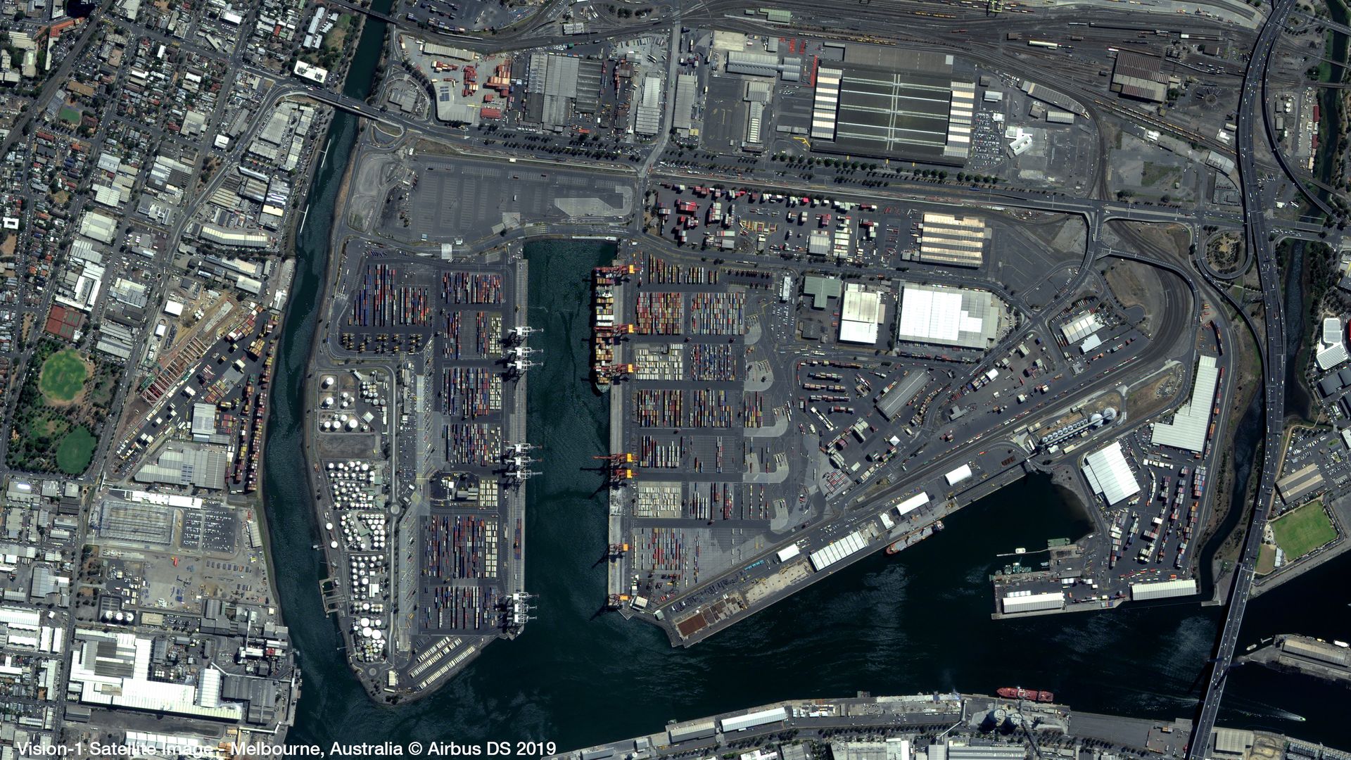 Melbourne Port Satellite image from Vision-1 thumbnail