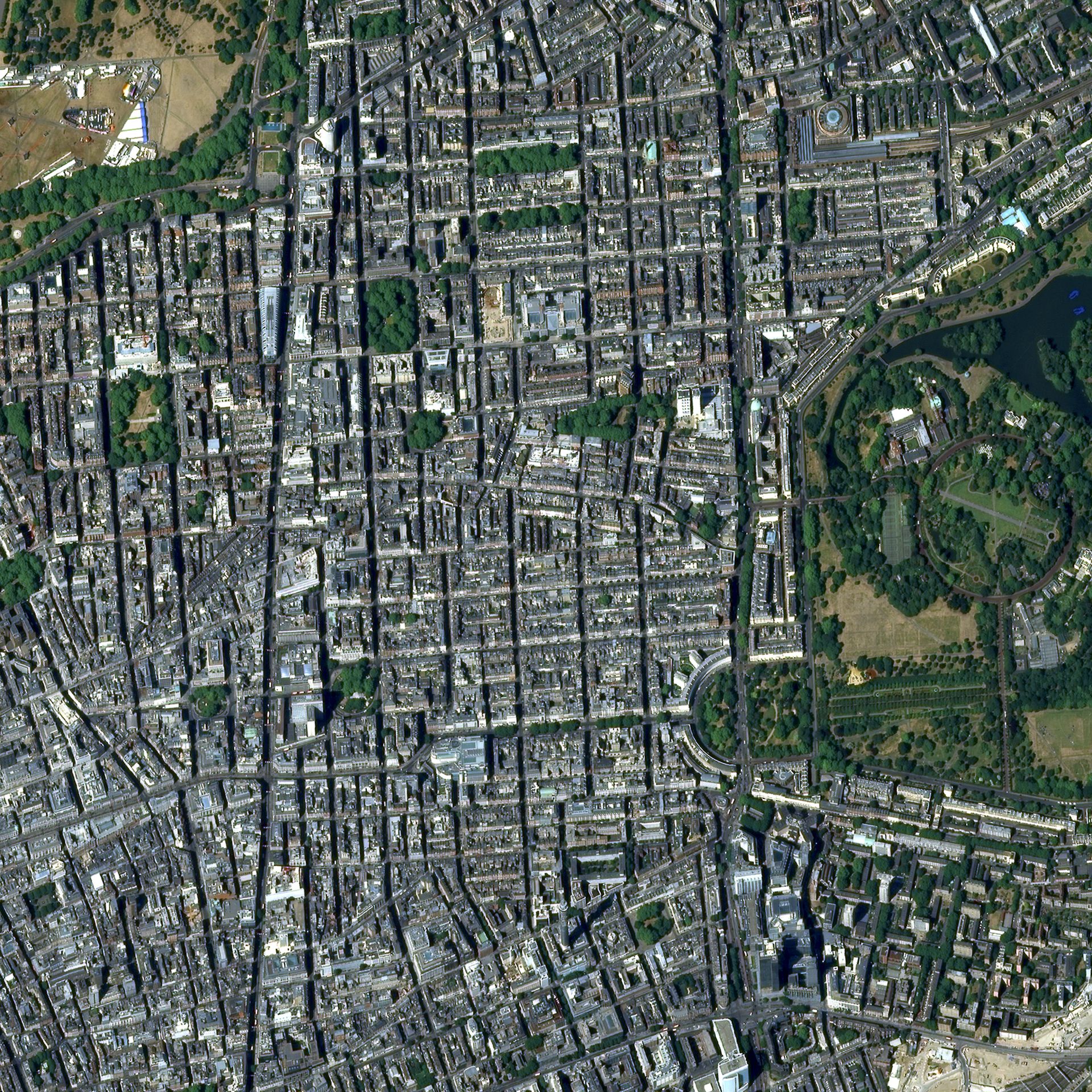 Baker Street, London, UK high quality satellite image thumbnail