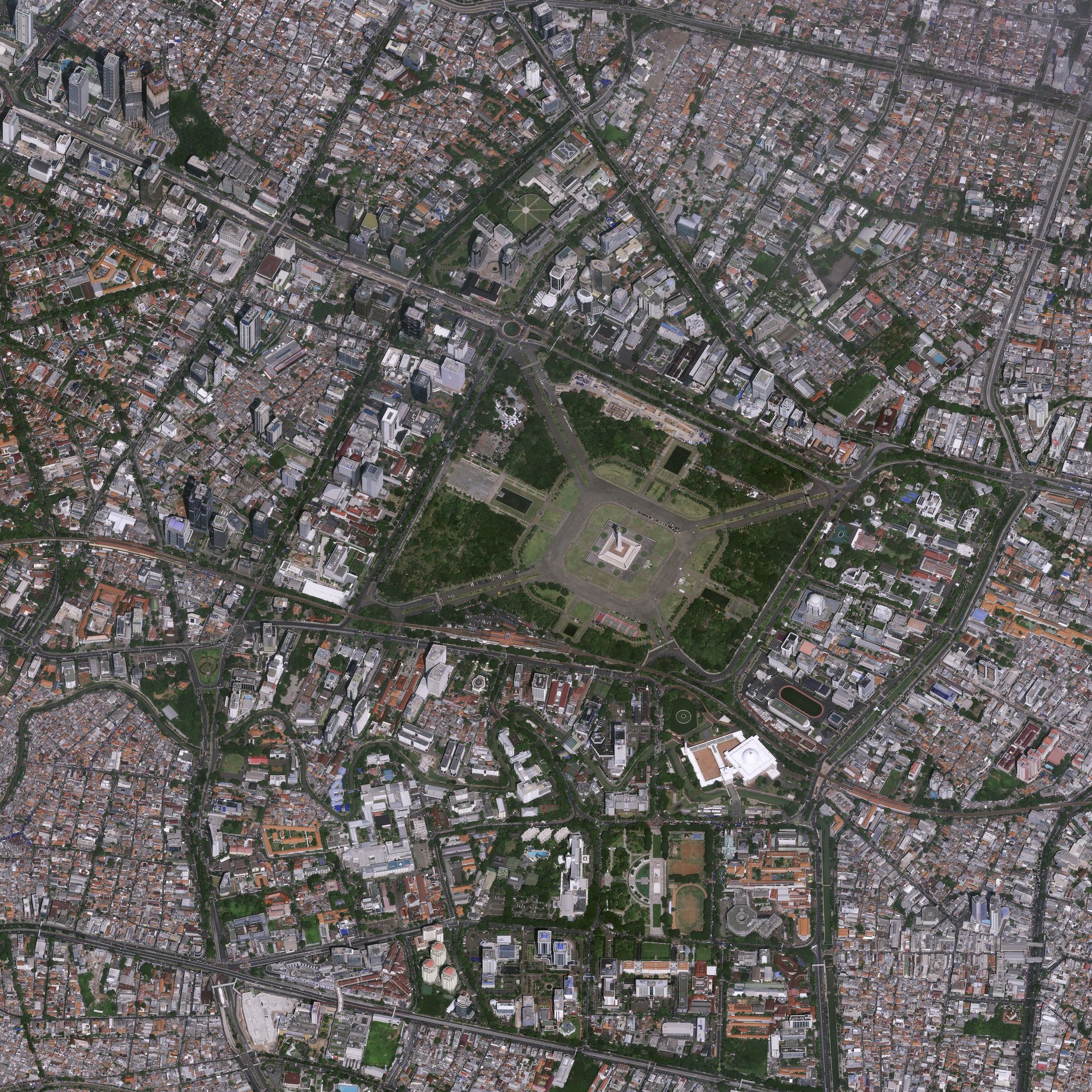 National Monument, Jakarta, Indonesia Very High-Resolution Satellite Image thumbnail