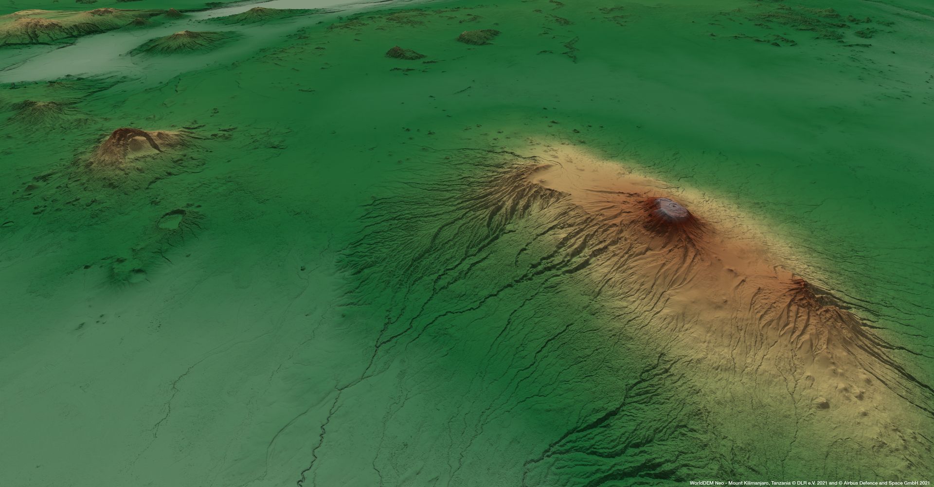 Mount Kilimanjaro, Tanzania Satellite image from WorldDEM™ Neo thumbnail