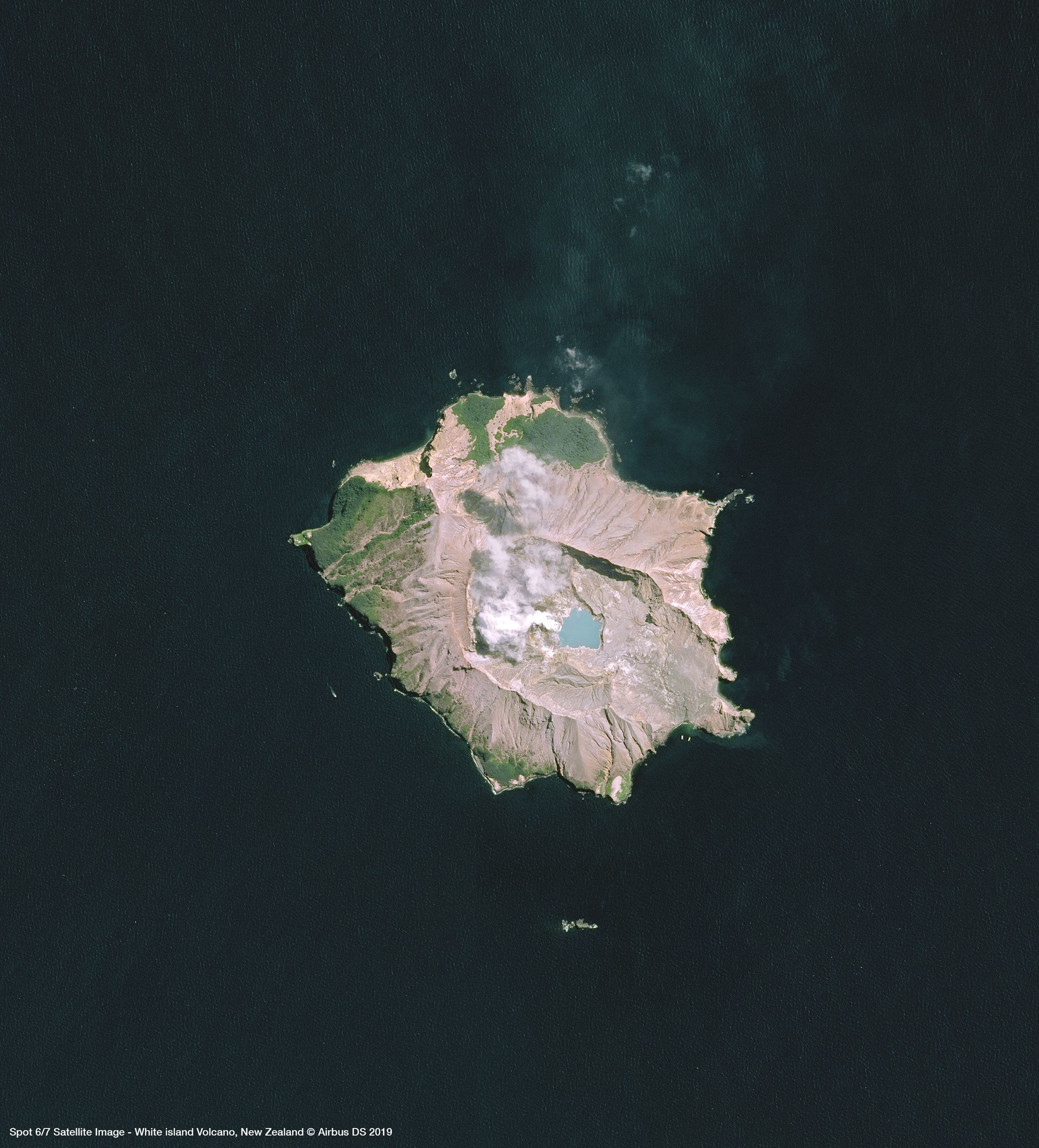 White island Volcano, New Zealand high quality satellite White island Volcano, New Zealand high quality satellite