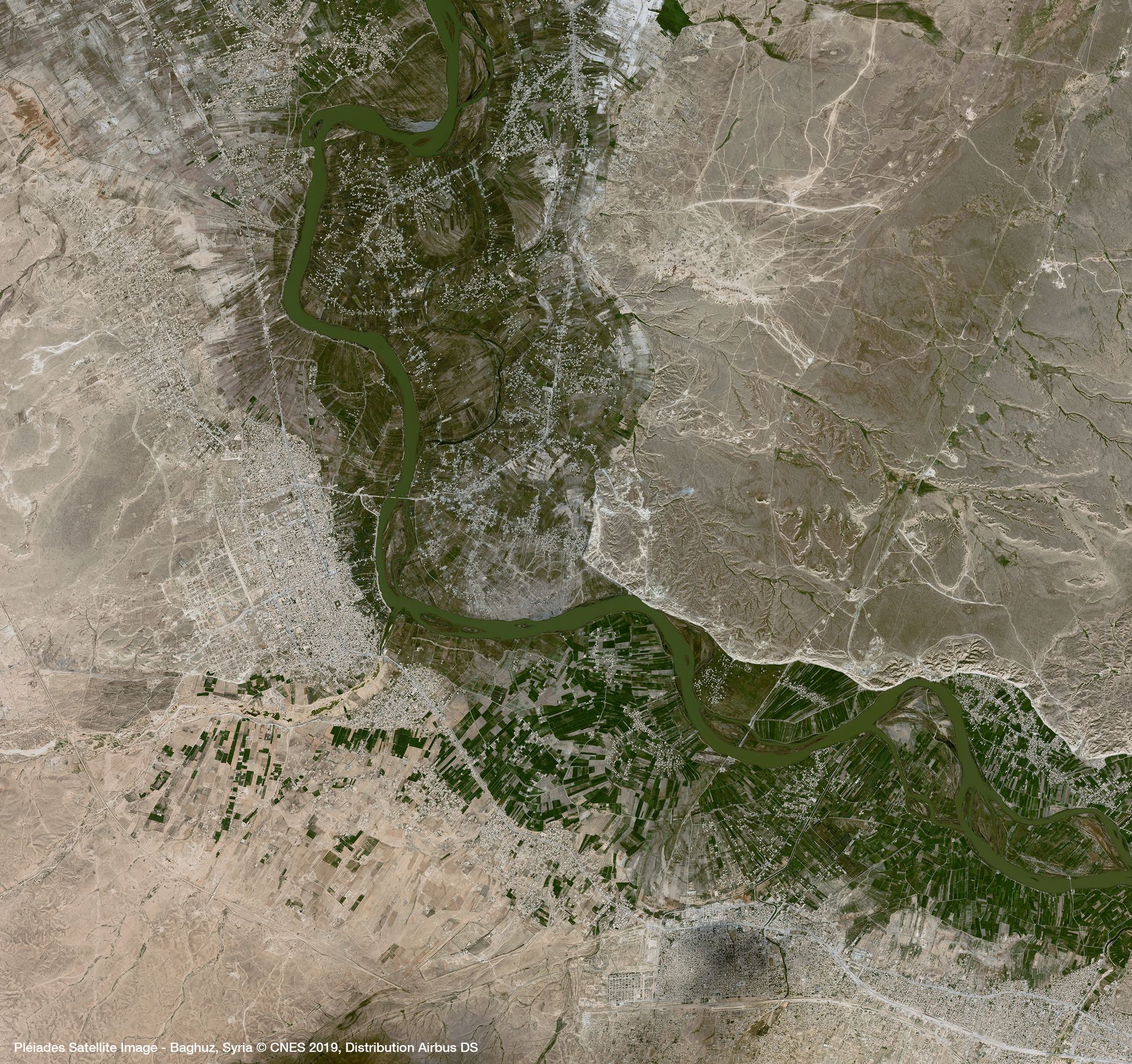 Baghuz, Syria Satellite image from Pléiades thumbnail