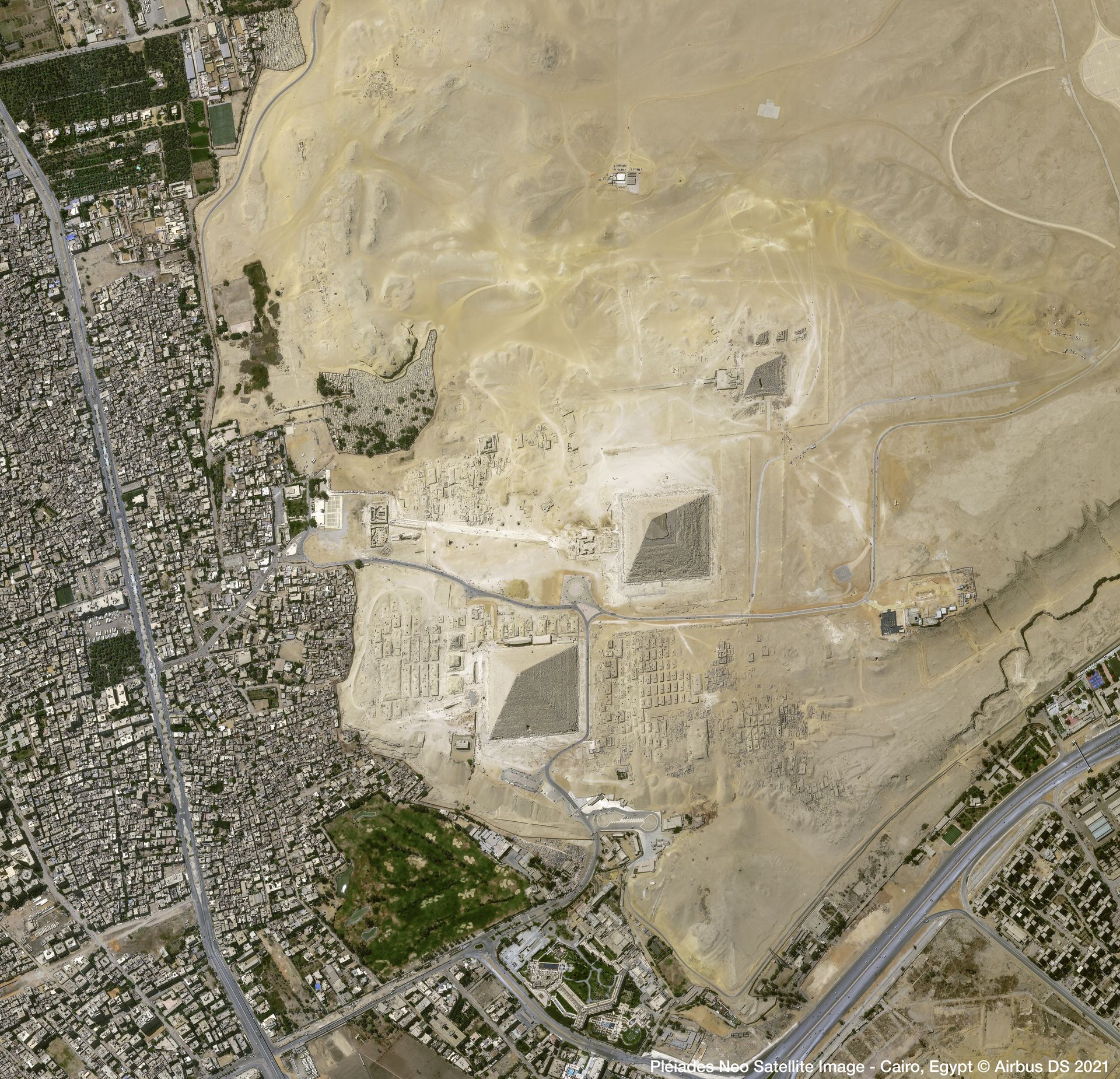 Pyramids, Cairo Satellite image from Pléiades Neo thumbnail