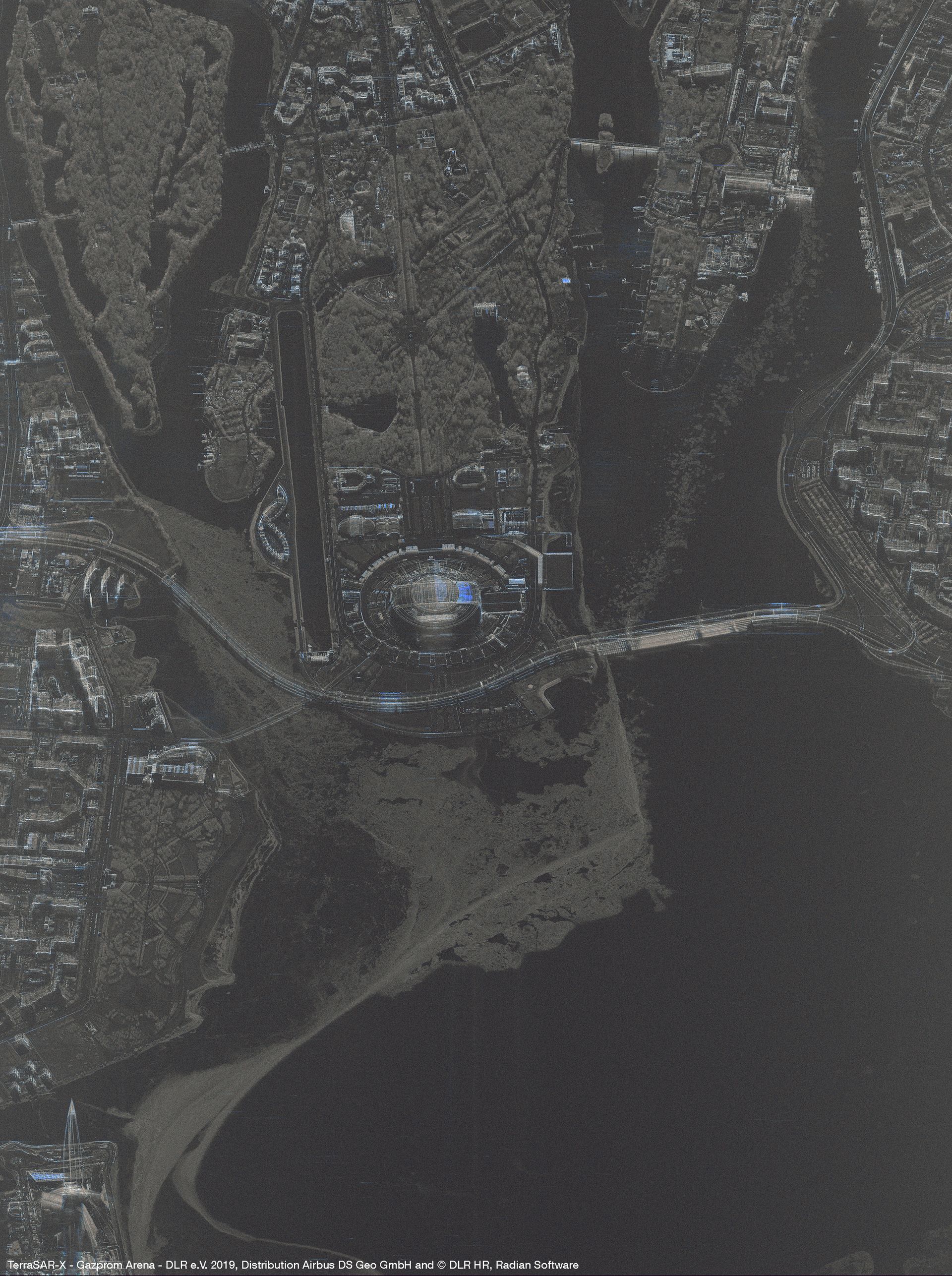 Gazprom Arena, Russia Satellite image from TerraSAR-X thumbnail