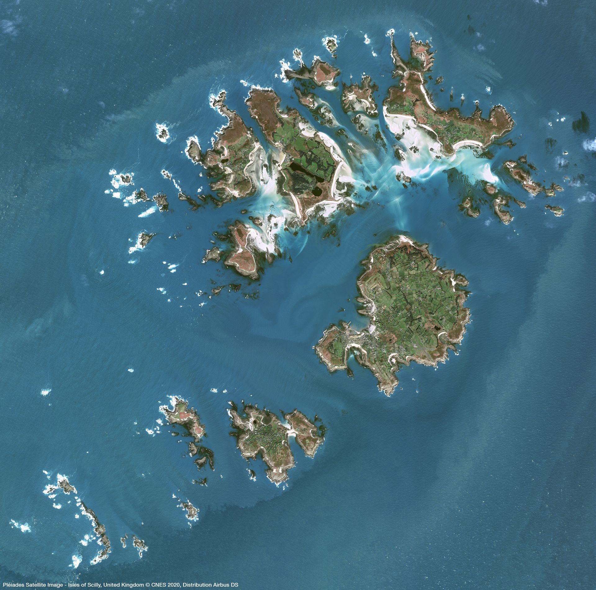 Isles of Scilly Satellite image from Pléiades thumbnail