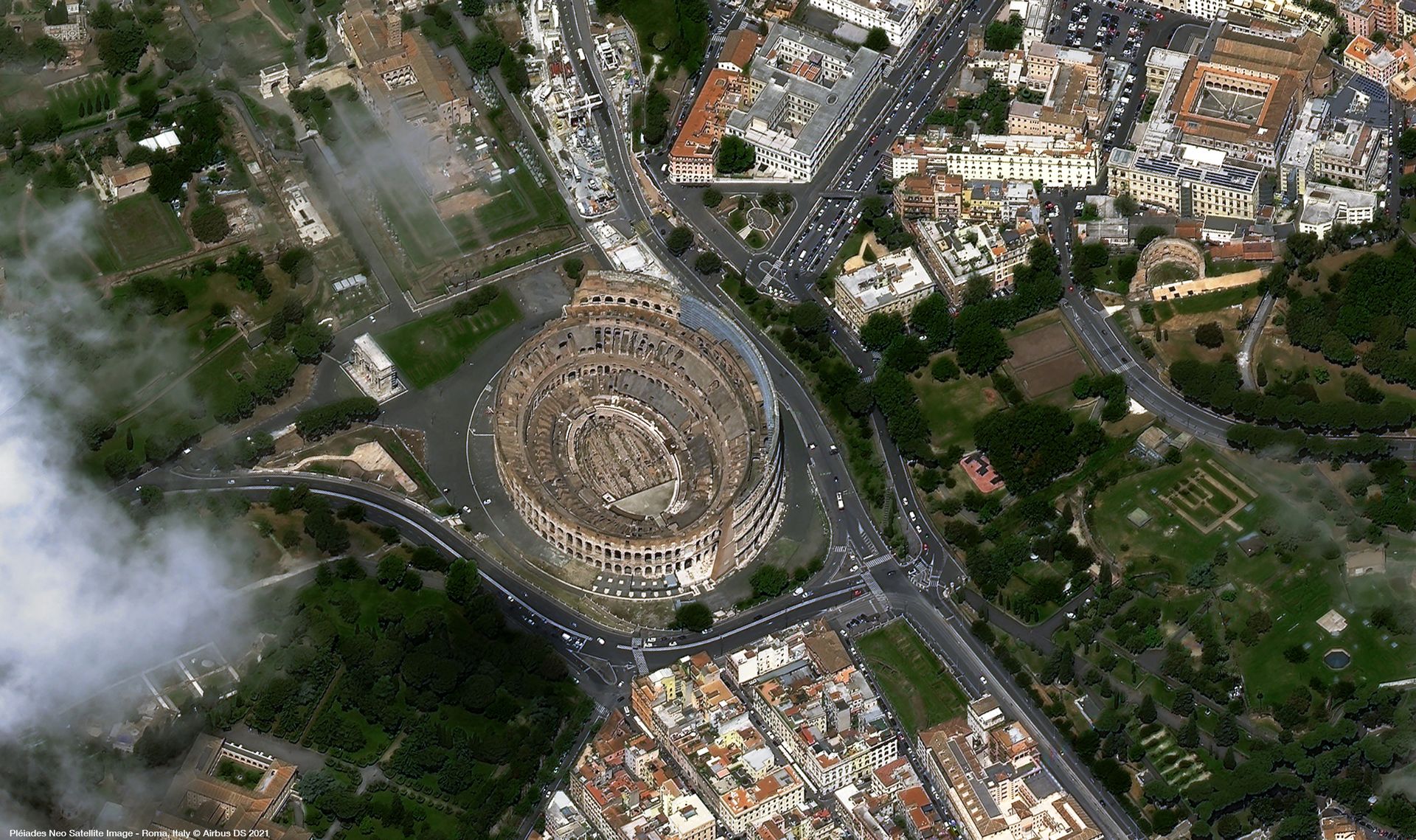 Colosseum - Rome - Acquisition angle 41° Satellite image from Pléiades Neo thumbnail