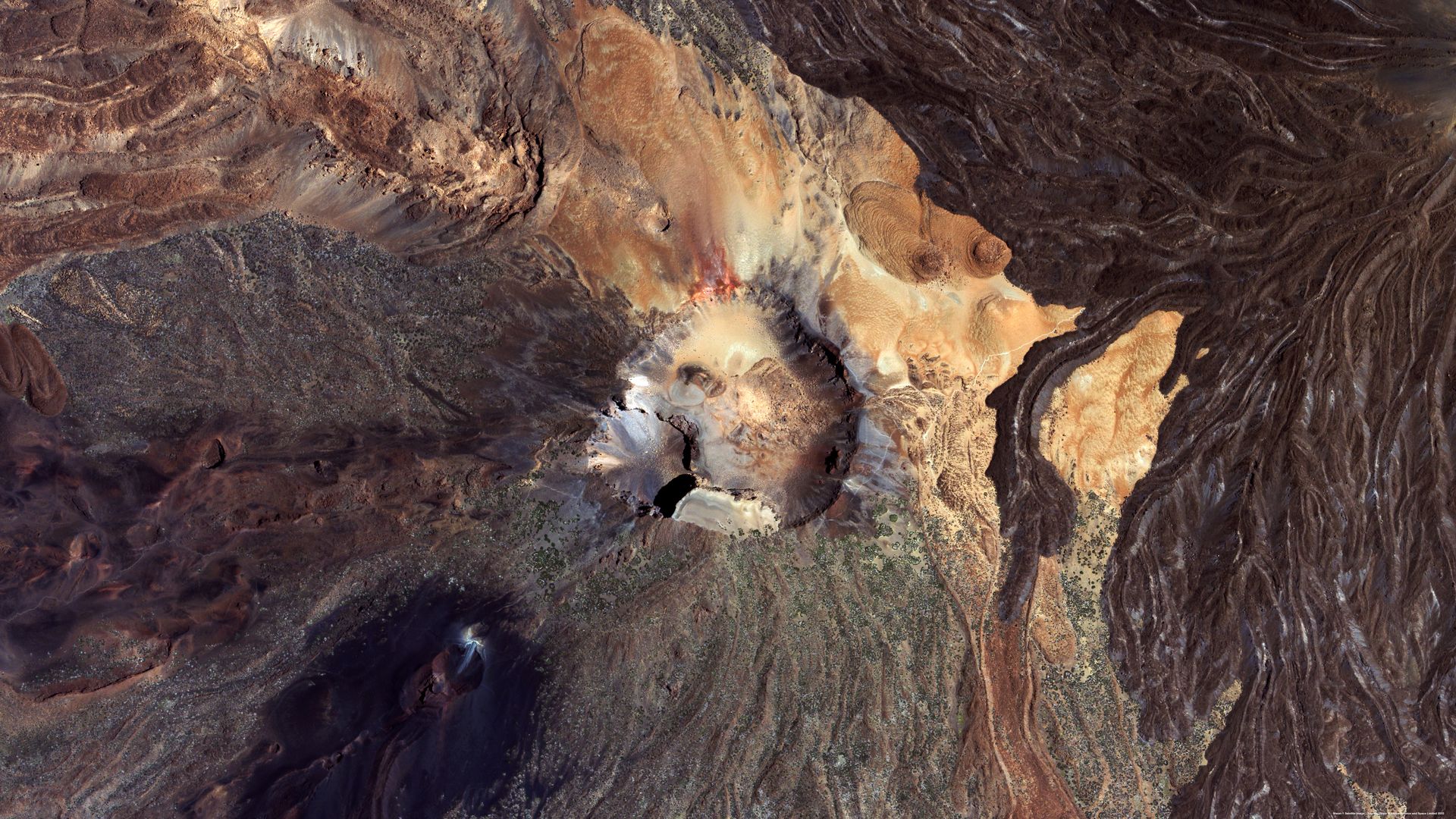 Pico Viejo Crater, Tenerife satellite image from Vision-1 thumbnail