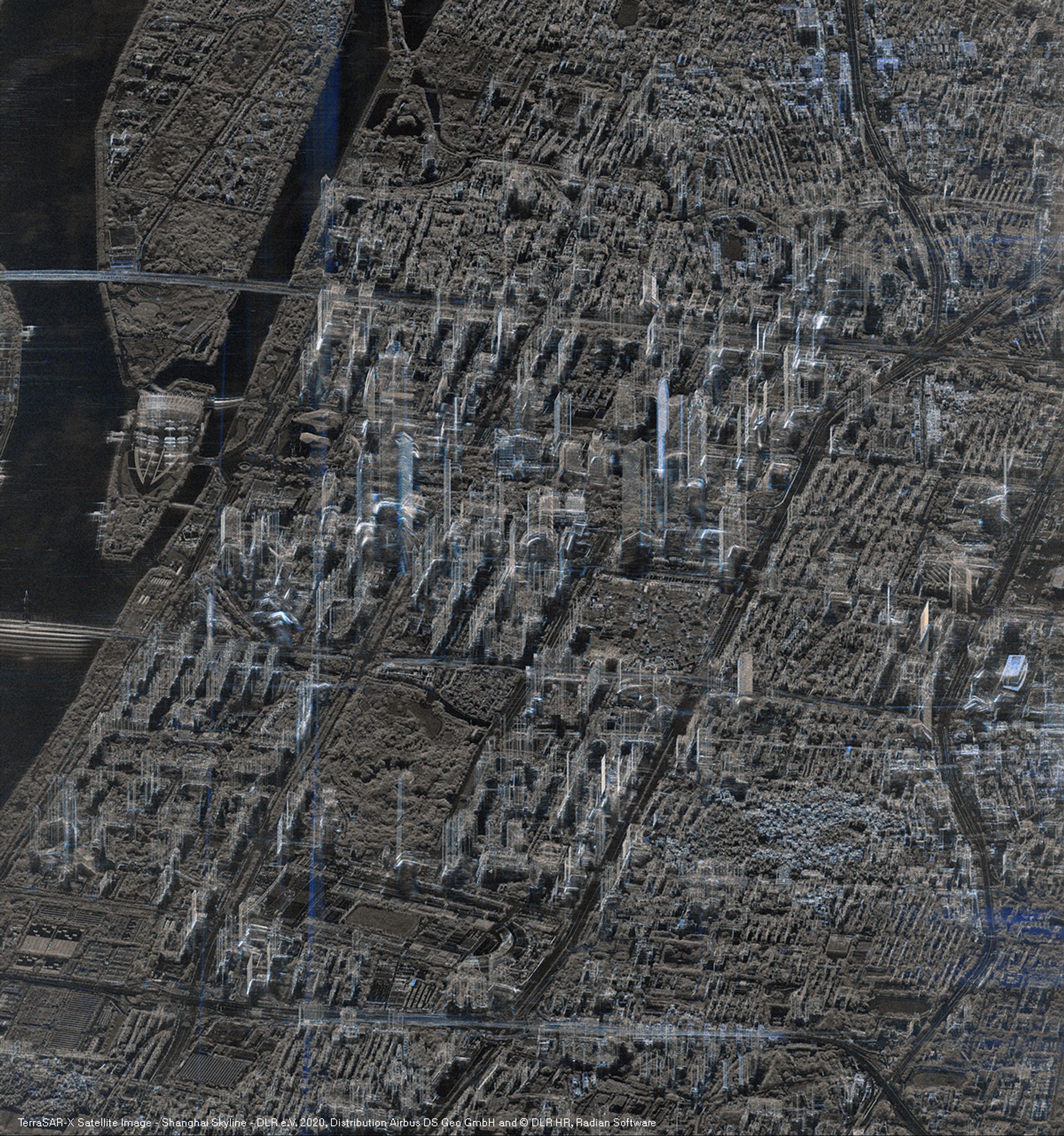 View of the Shanghai skyline from the TerraSAR-X satellite thumbnail