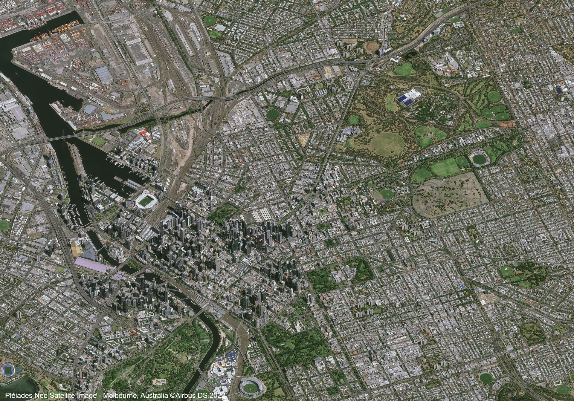 Melbourne, Australia Satellite image from Pléiades Neo thumbnail