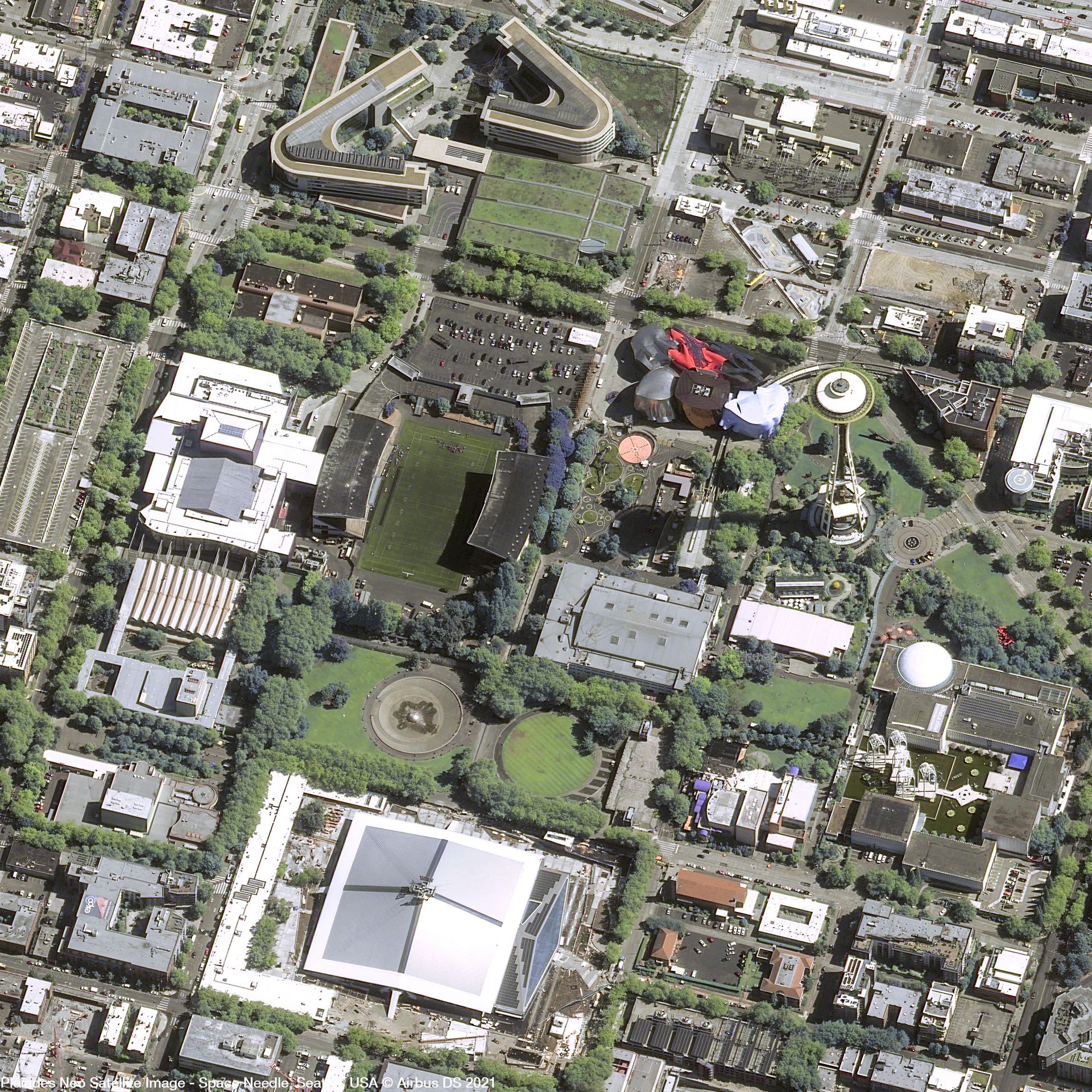 Space Needle, Seattle Satellite image from Pléiades Neo thumbnail