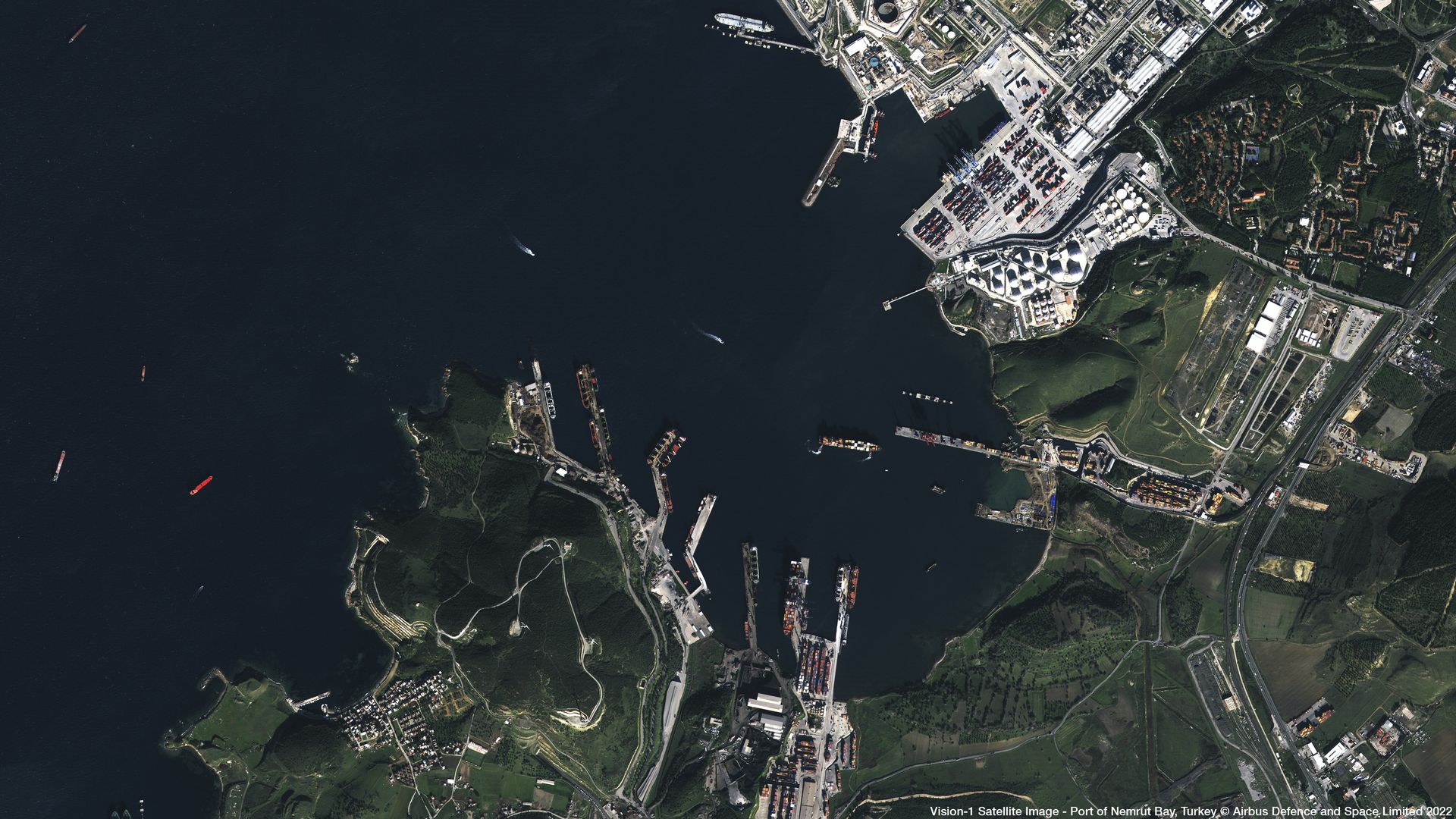 Port of Nemrut Bay, Turkey Satellite image from Vision-1 thumbnail