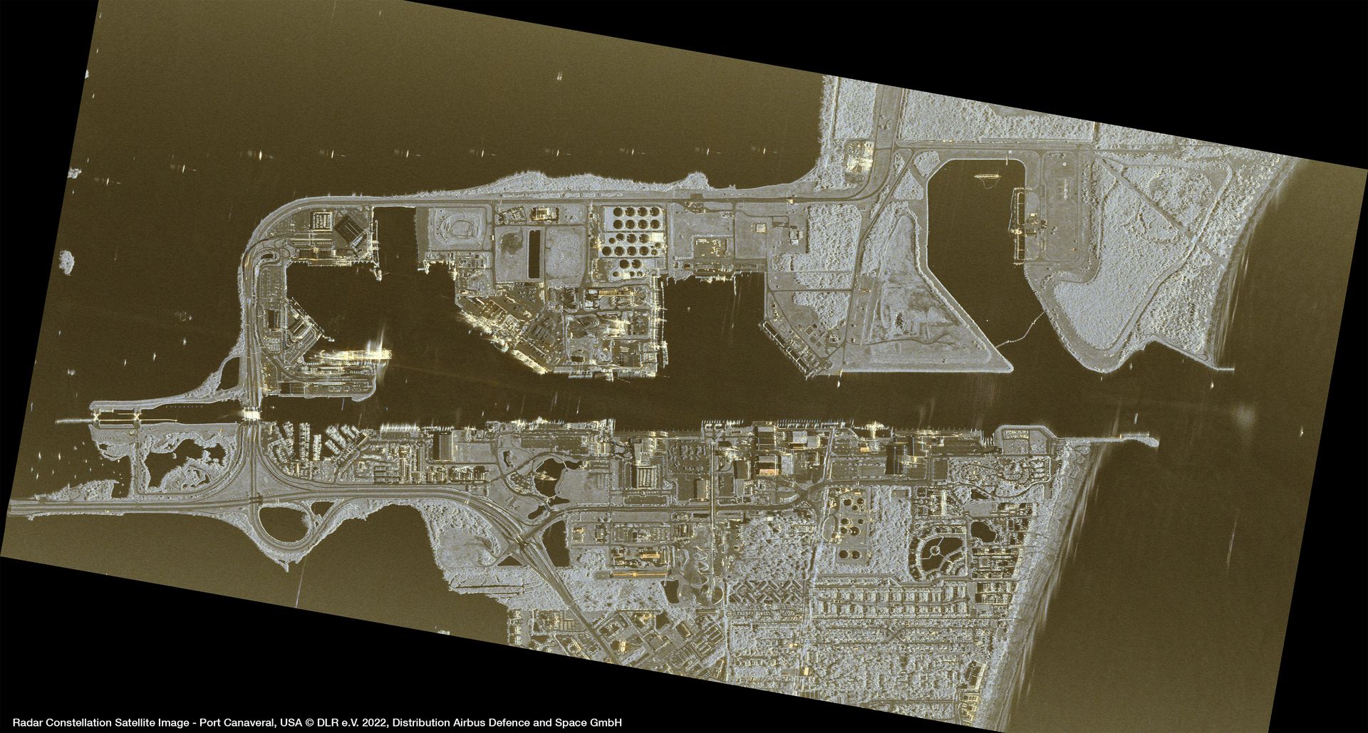 Port Canaveral, USA Satellite image from Radar Constellation thumbnail