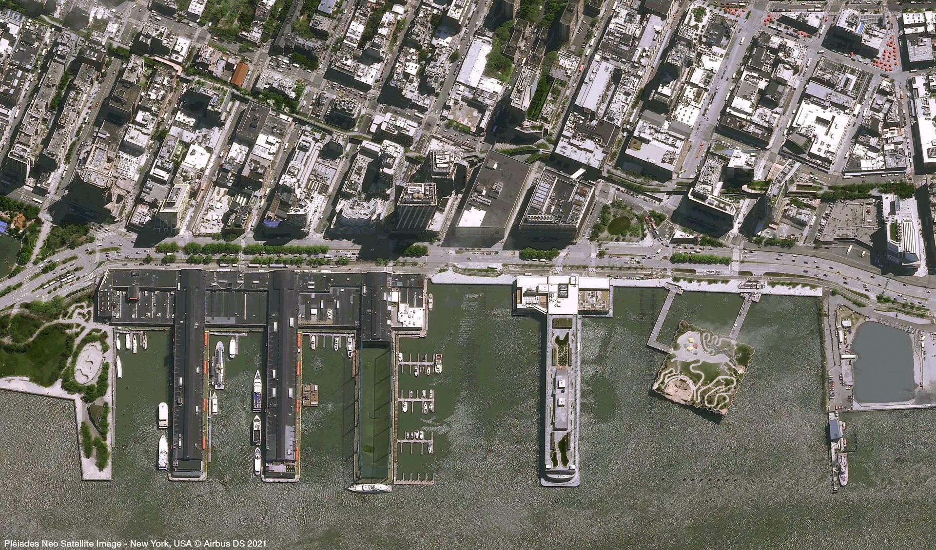 Little Island, New York - Acquisition angle 17° Satellite image from Pléiades Neo thumbnail
