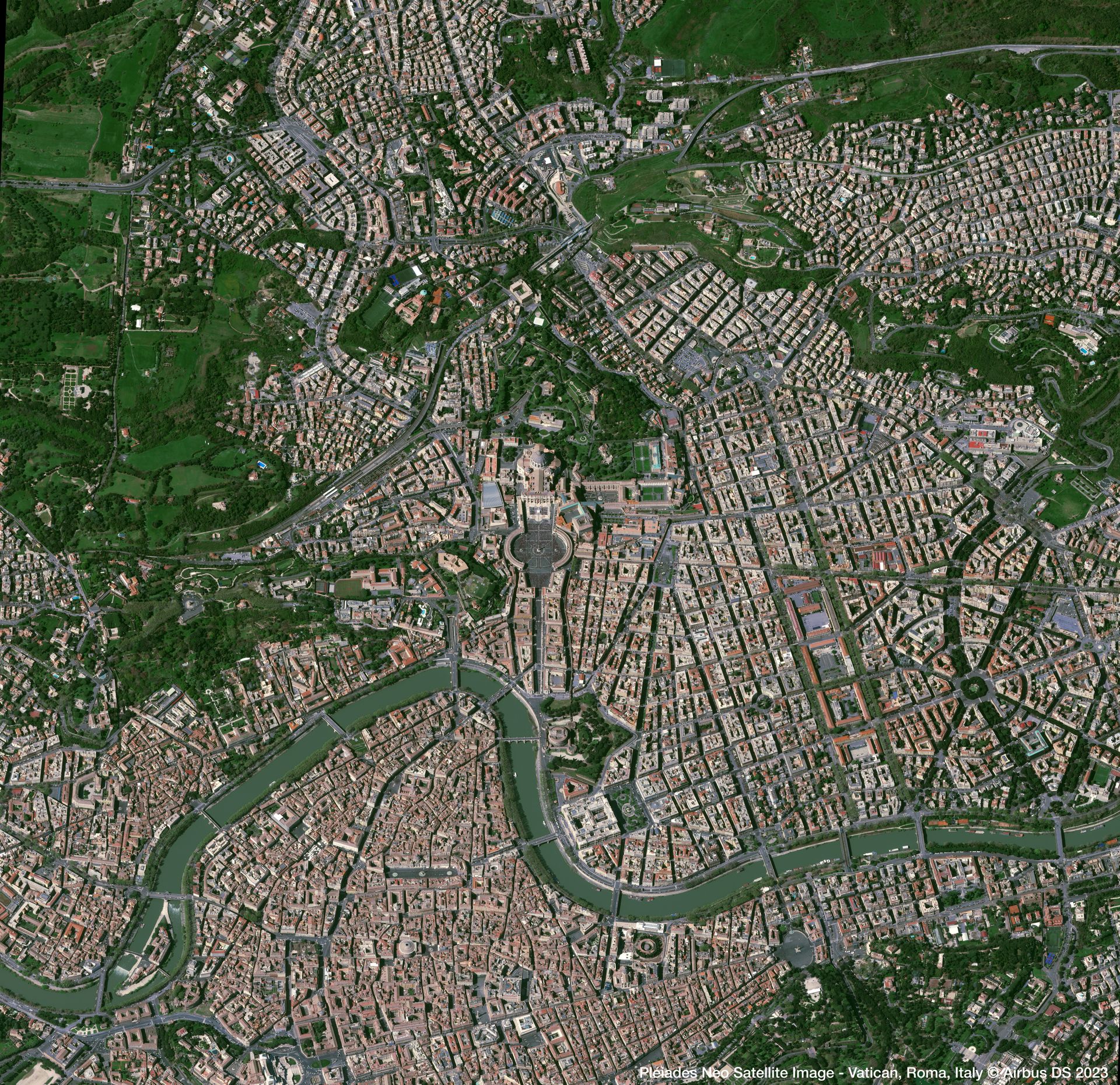 Saint Peter’s Square, Roma Satellite image from Pléiades Neo thumbnail