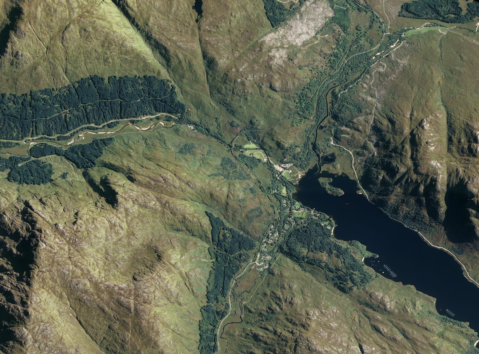 Glenfinnan Viaduct, Scotland, High Resolution Satellite Image thumbnail