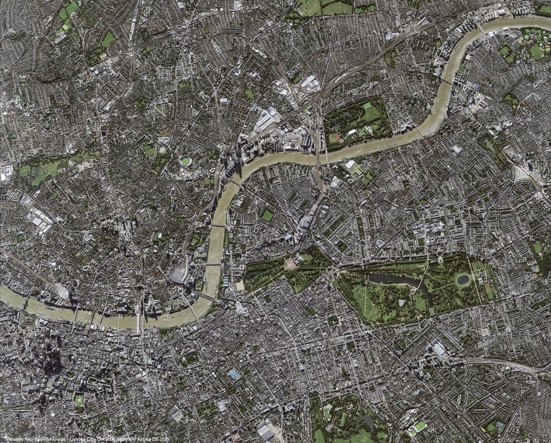 London City, United Kingdom Satellite image from Pléiades Neo thumbnail