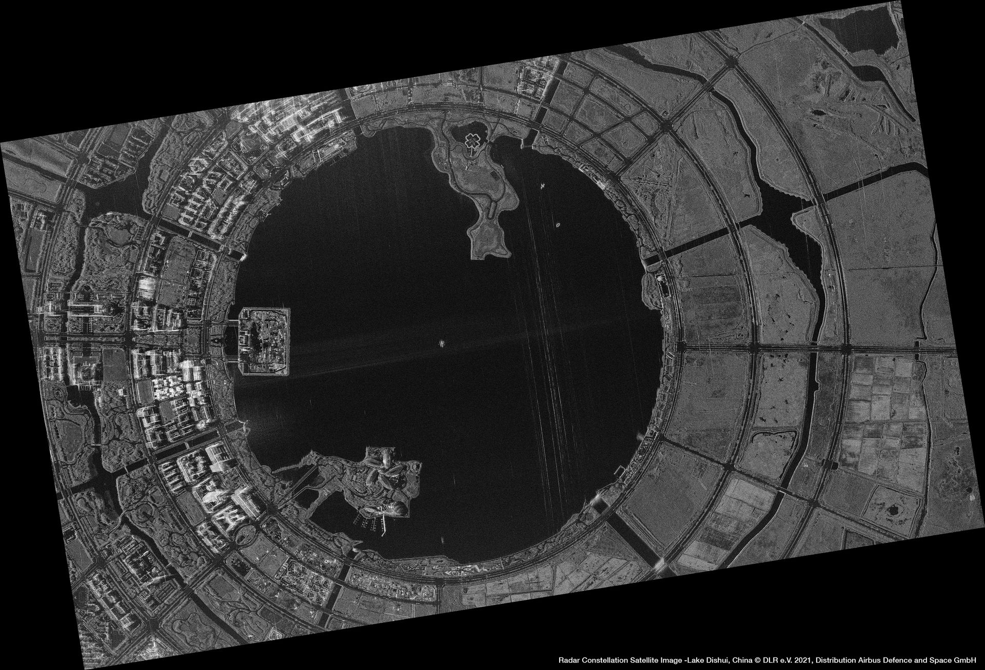 Lingang, Lake Dishui Satellite image from Radar Constellation thumbnail