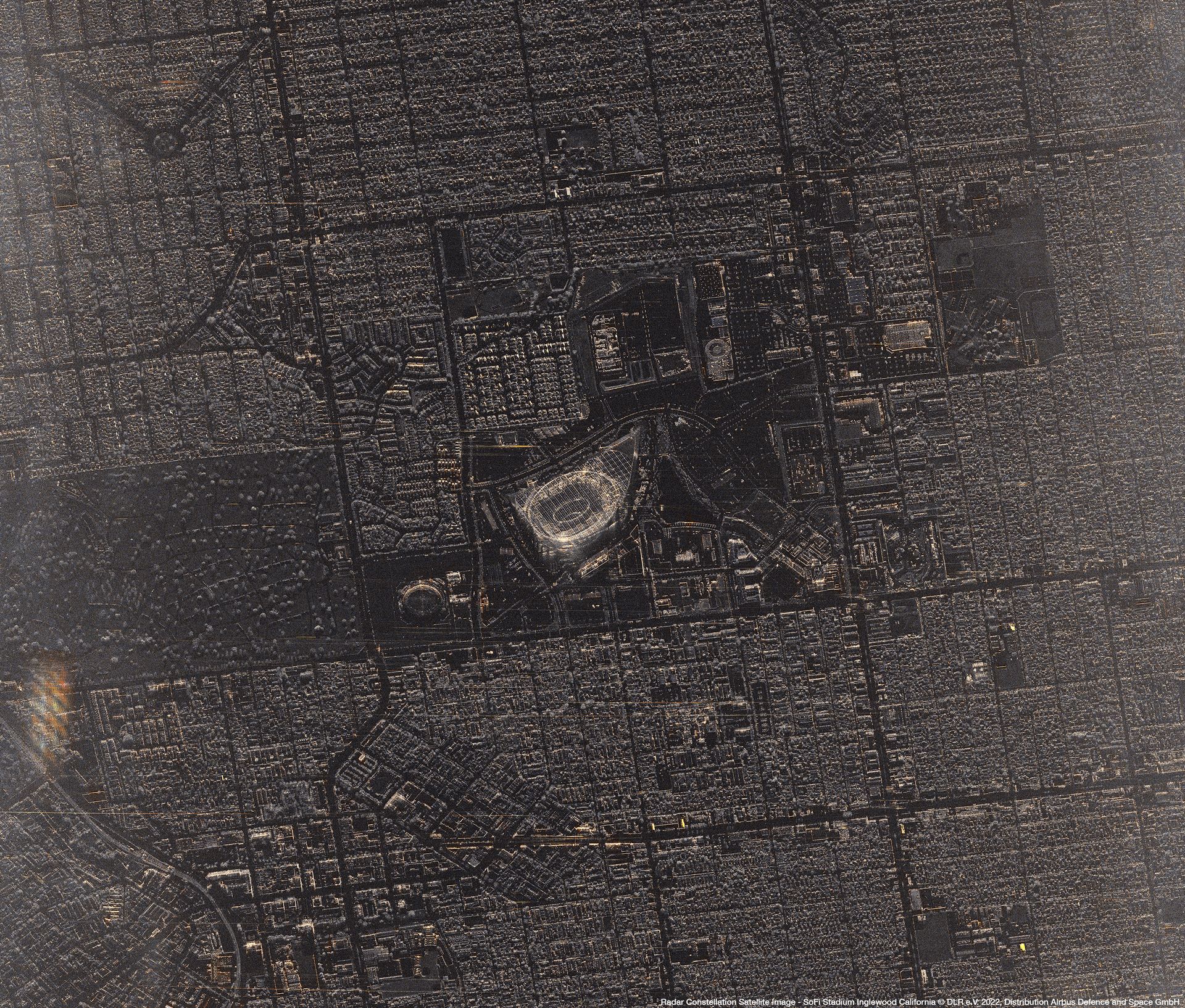 SoFi Stadium, Inglewood, California Satellite image from Radar Constellation Image thumbnail
