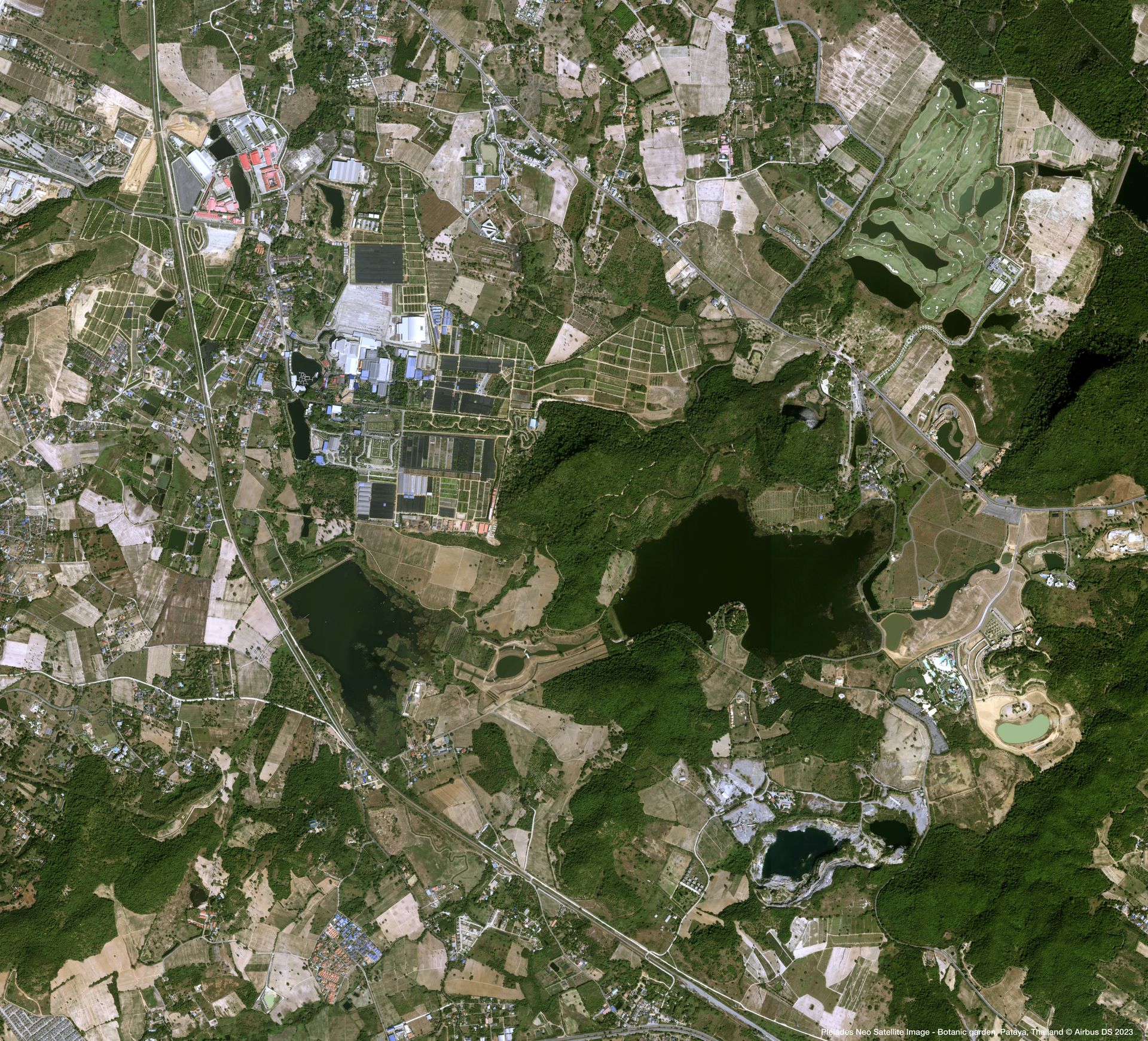 Botanic garden, Pataya Satellite image from Pléiades Neo thumbnail