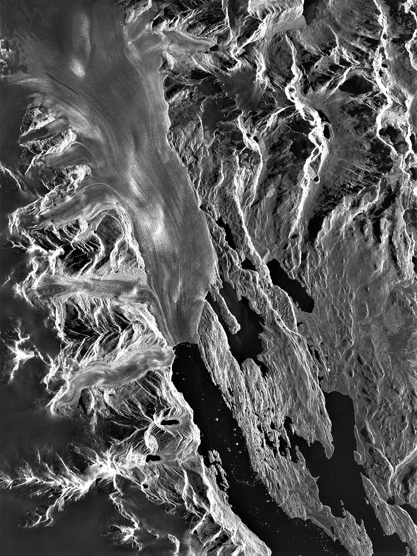 High quality sample imagery of Upsala Glacier - Radar Constellation Strip Map High quality sample imagery of Upsala Glacier - Radar Constellation Strip Map